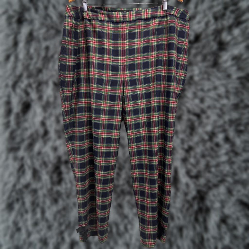 Talbots NEW! Talbots Plaid Wool Blend Dress Pants 24W Plus Tartan Career Classic Size 42" / US 20 - 1 Thumbnail