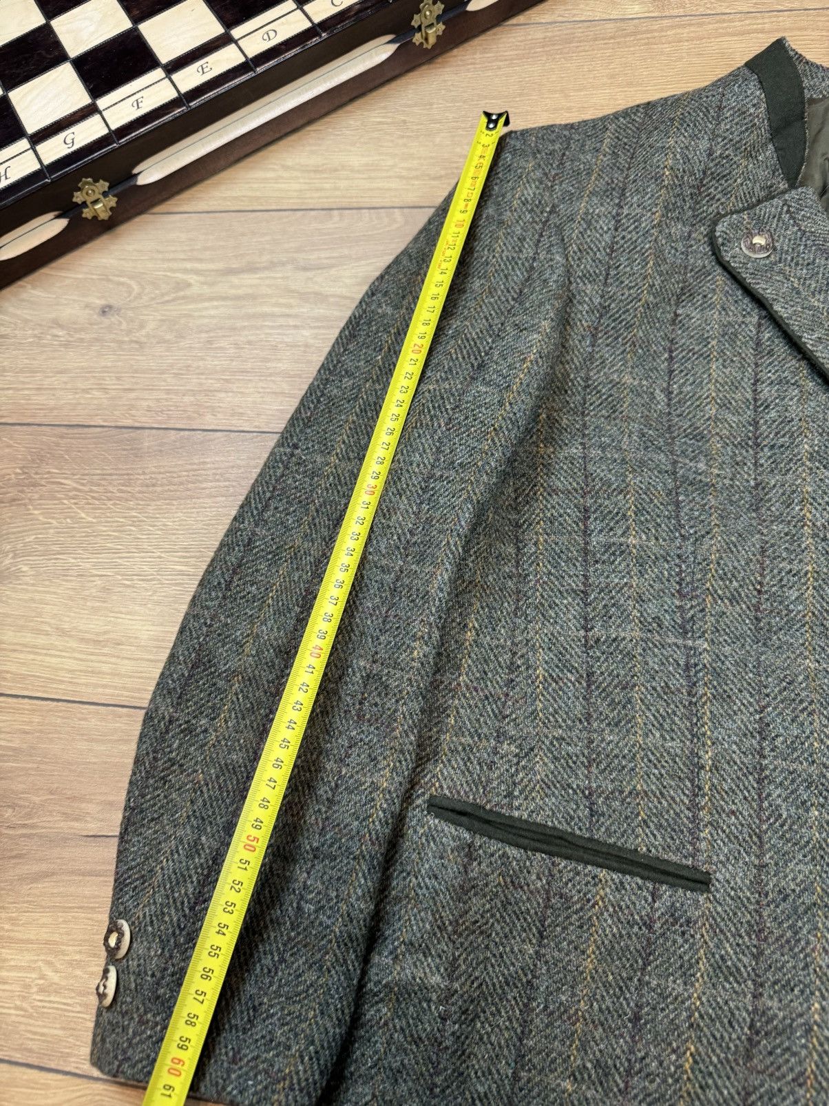 Harris Tweed Vintage wool blazer Harris Tweed original luxury item Size 46L - 6 Thumbnail
