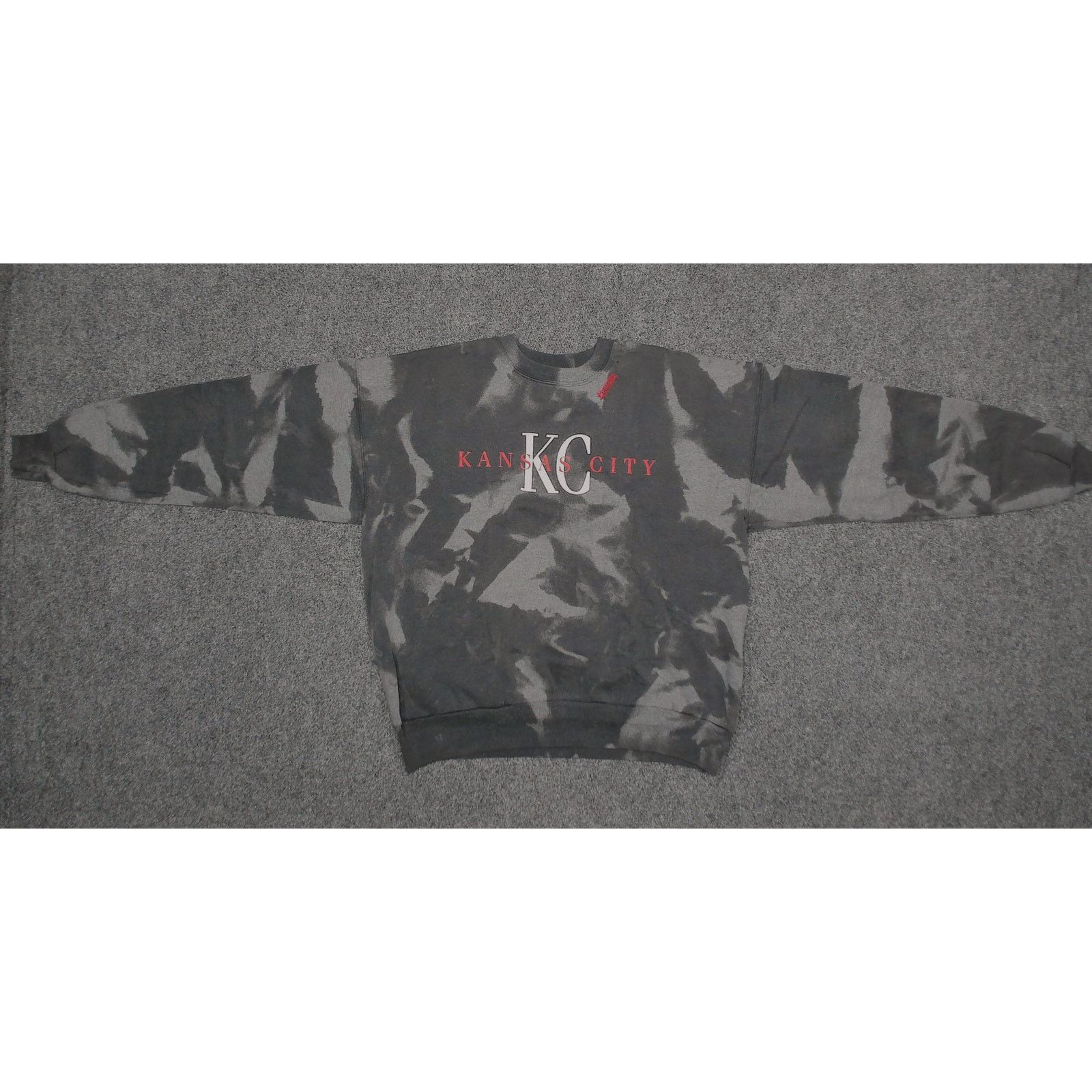 Hanes Y2K Custom Bleach Camo Kansas City Boxy Sweatshirt Size US XL / EU 56 / 4 - 5 Thumbnail