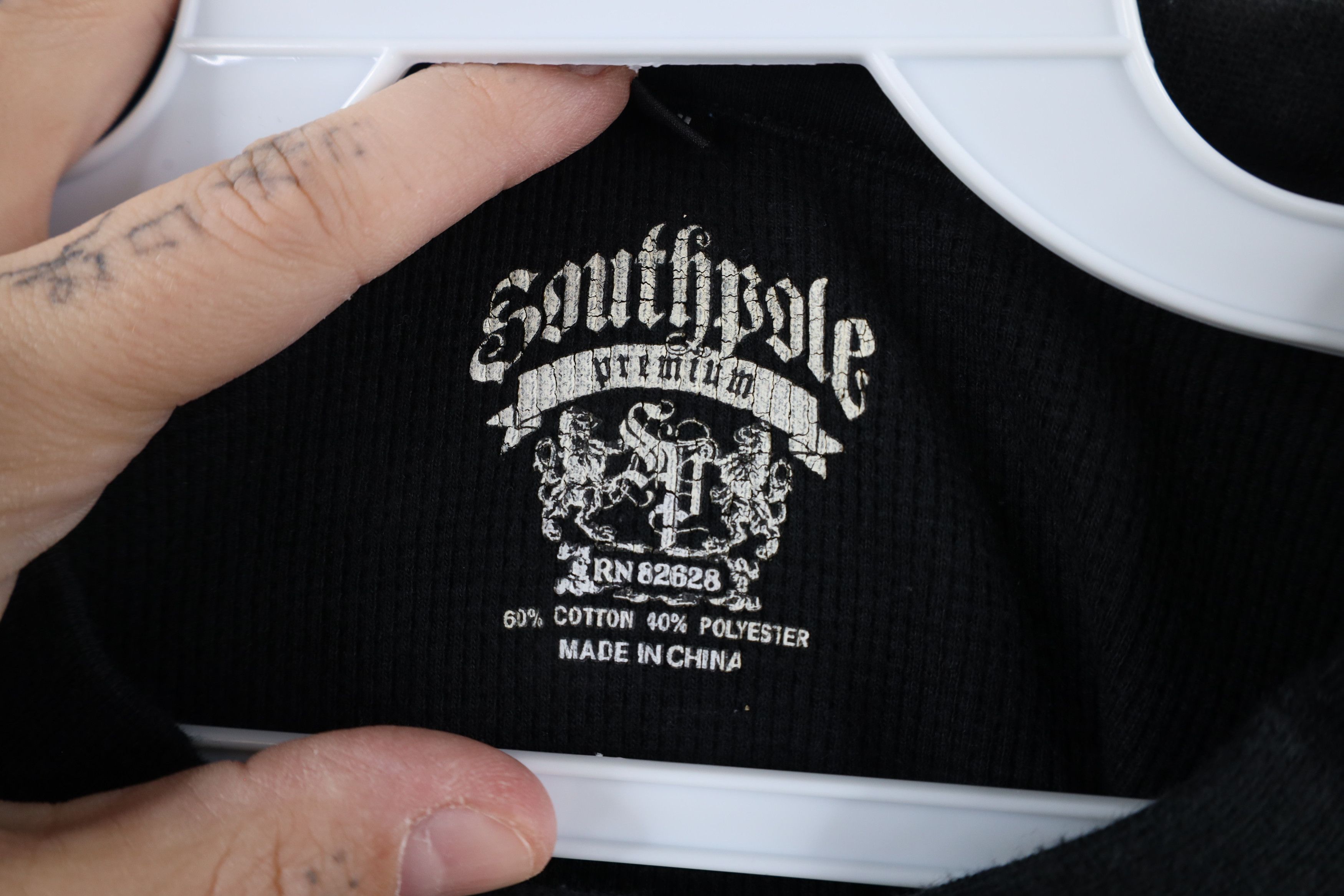 Southpole × Vintage Vintage Southpole Spear UFC MMA Thermal Waffle Knit T-Shirt Size US XXL / EU 58 / 5 - 9 Thumbnail