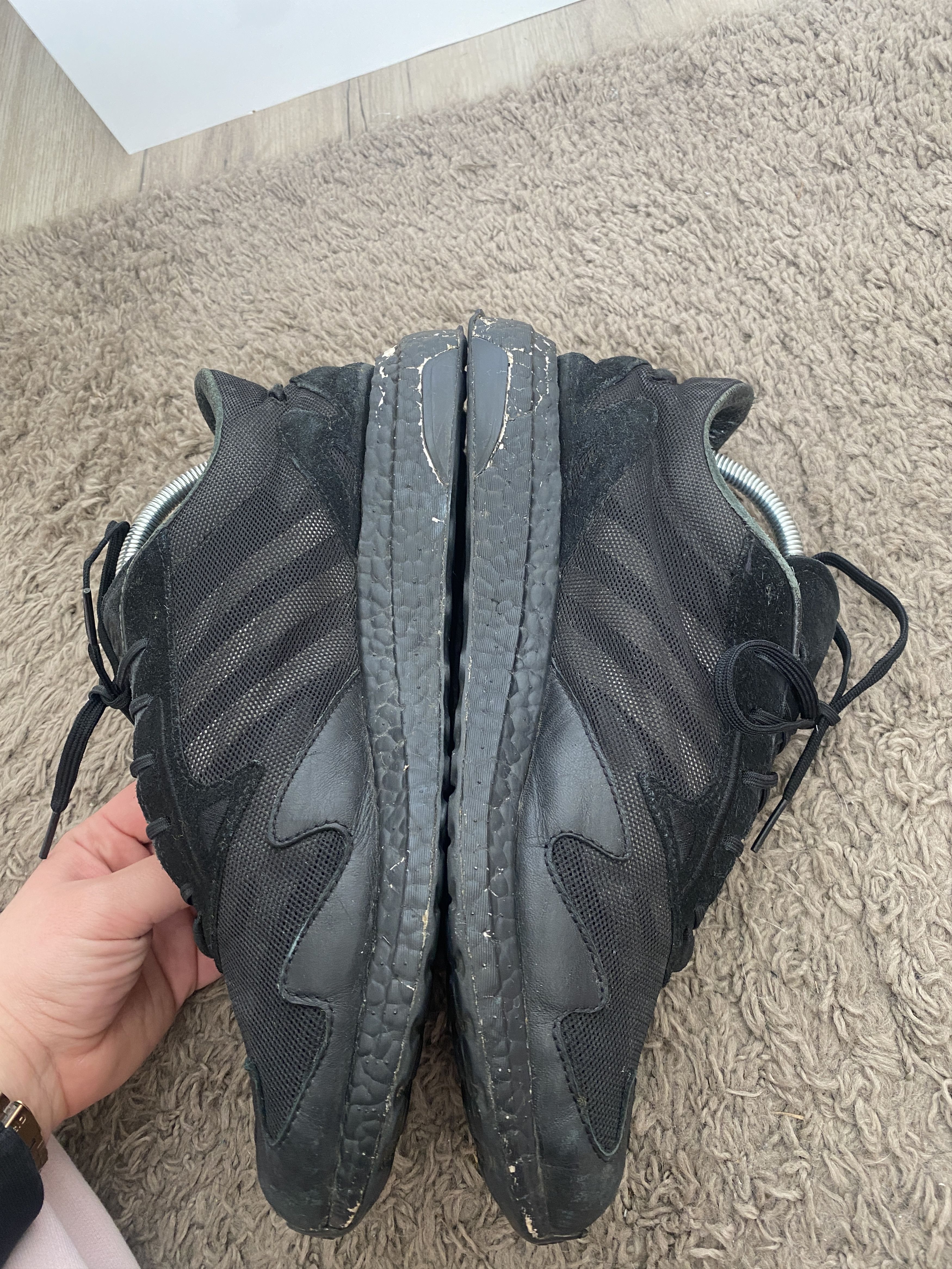 Adidas × Y-3 × Yohji Yamamoto Adidas Y-3 Yohji Yamamoto Rhisu Run Triple Black sneakers Size US 11 / EU 44 - 7 Thumbnail