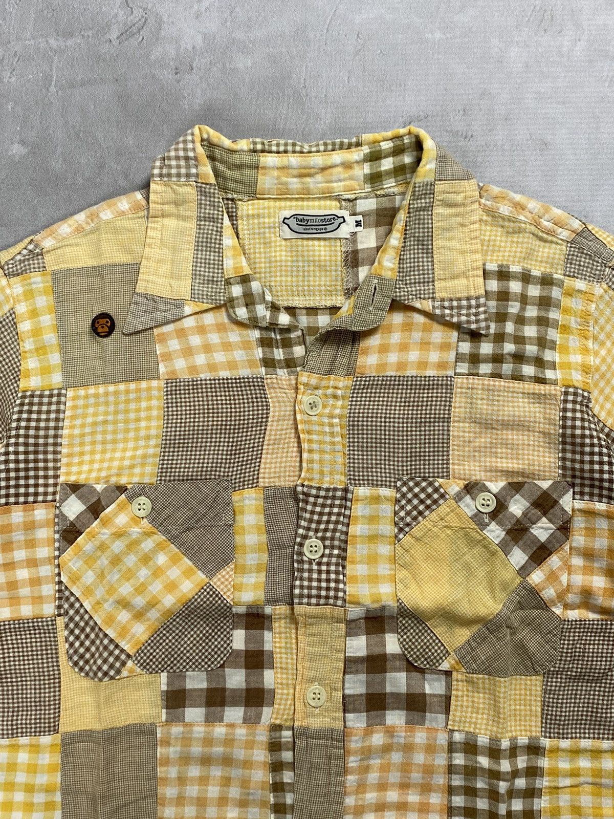 Bape Bape “Baby Milo” Patchwork Shirt Size US M / EU 48-50 / 2 - 3 Thumbnail