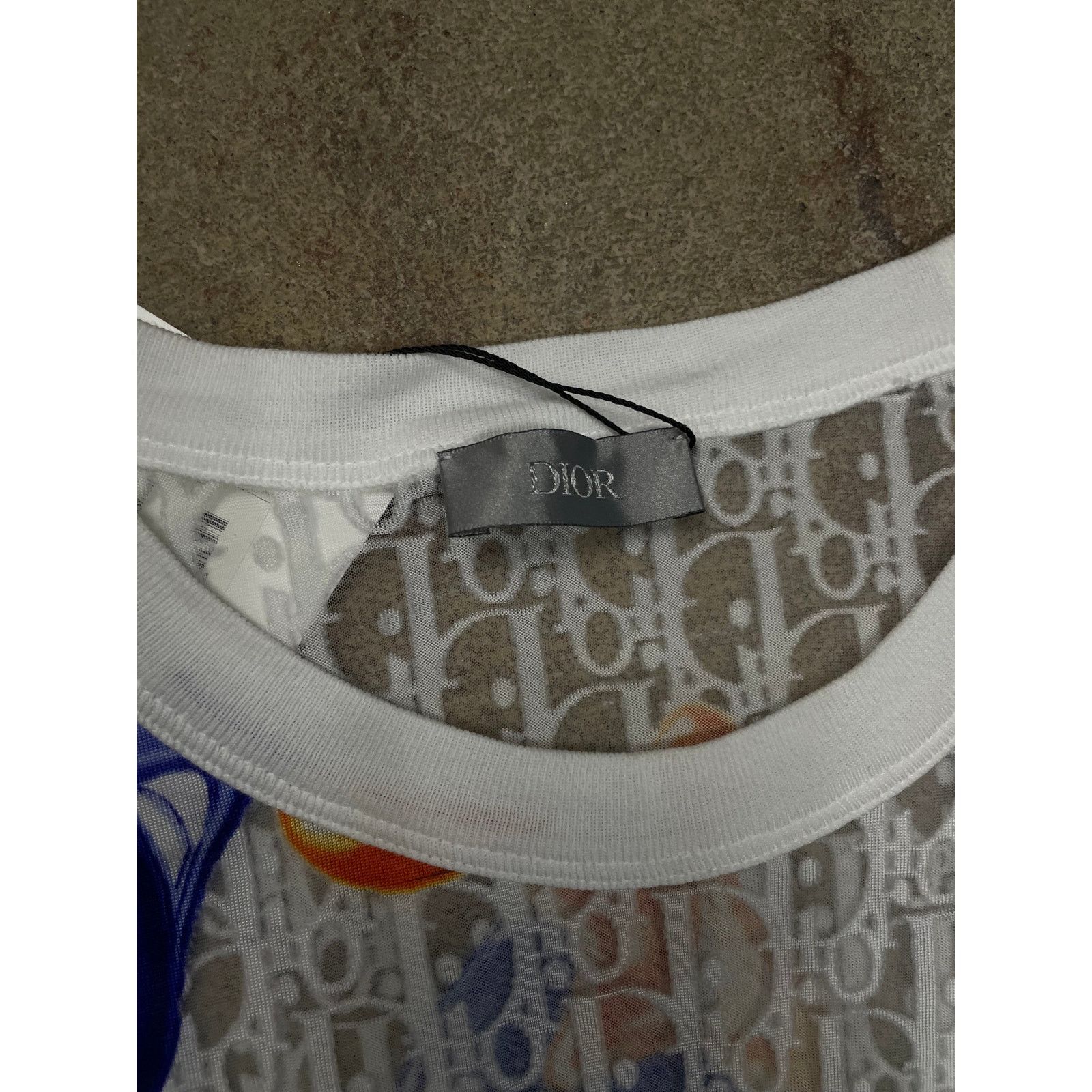Dior Dior Lace Tee White Orange Blue Small Used Size US S / EU 44-46 / 1 - 2 Thumbnail