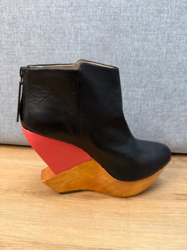 Other Finsk Ankle Wedge Boots Black Platform size 37 Size US 7 / IT 37 - 3 Thumbnail