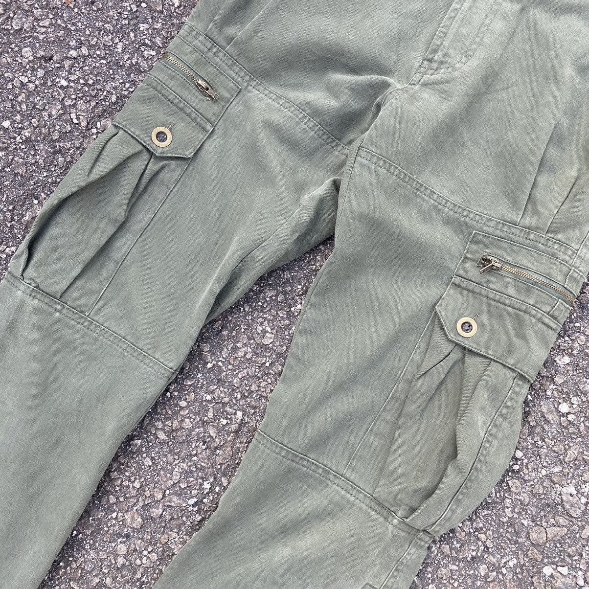 Hysteric Glamour Flare Cargo Pants Green Army Heaven and Earth Punk Bootcut Size US 29 - 7 Thumbnail