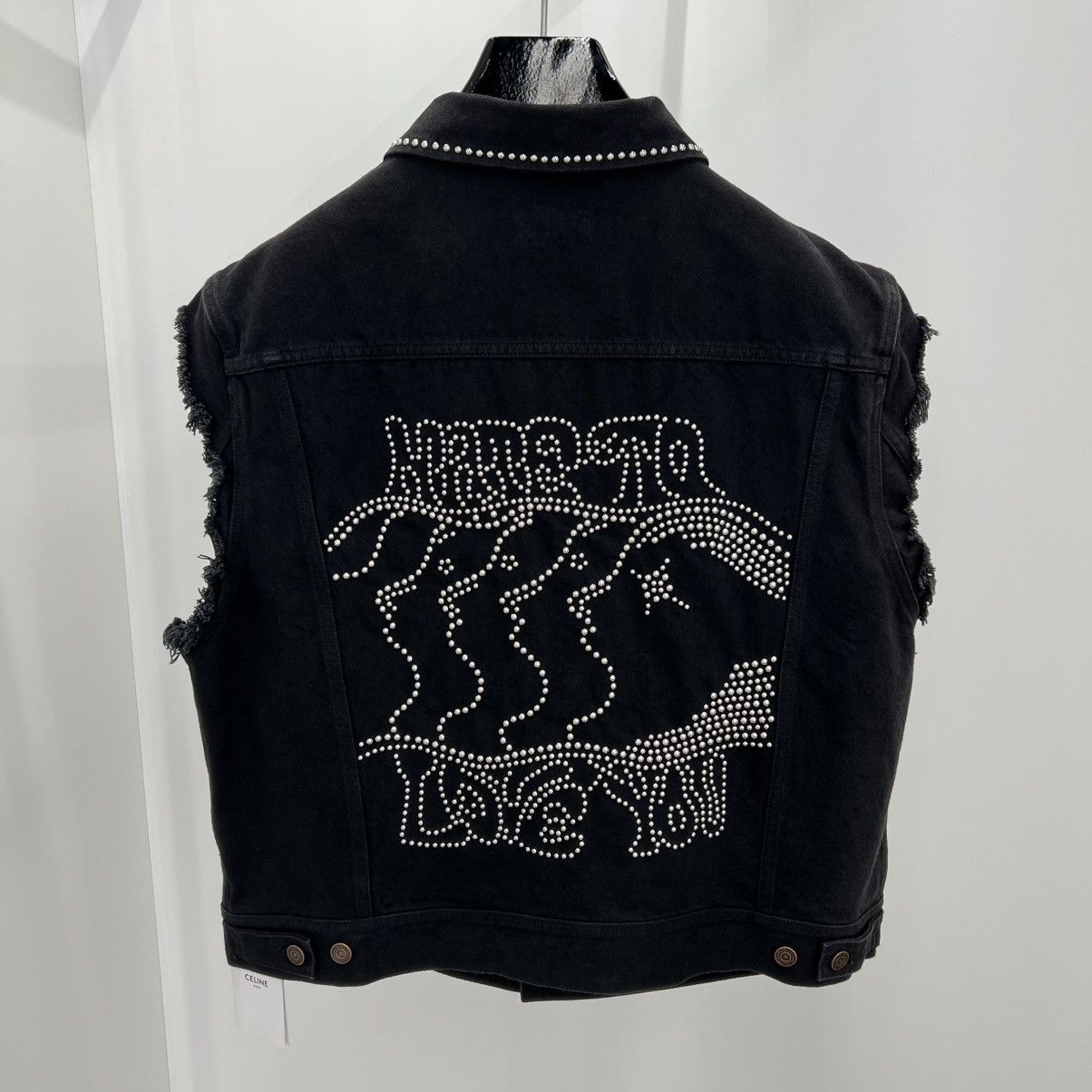 Celine × Hedi Slimane Celine Studded Denim Vest Size US XL / EU 56 / 4 - 2 Thumbnail