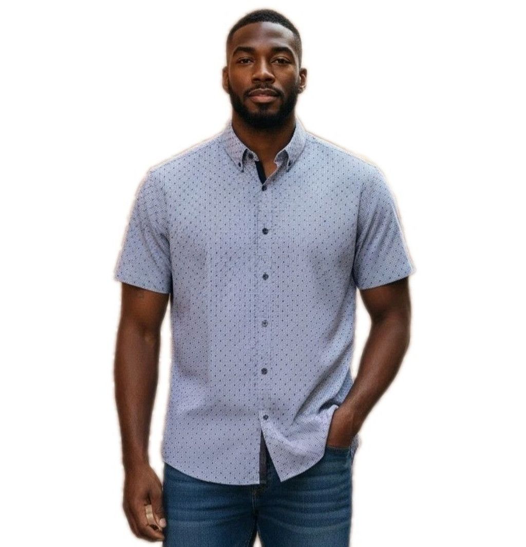 Michael Kors Michael Kors Men's Classic Fit Short-Sleeves Button Down Shi Size US XL / EU 56 / 4 - 1 Thumbnail