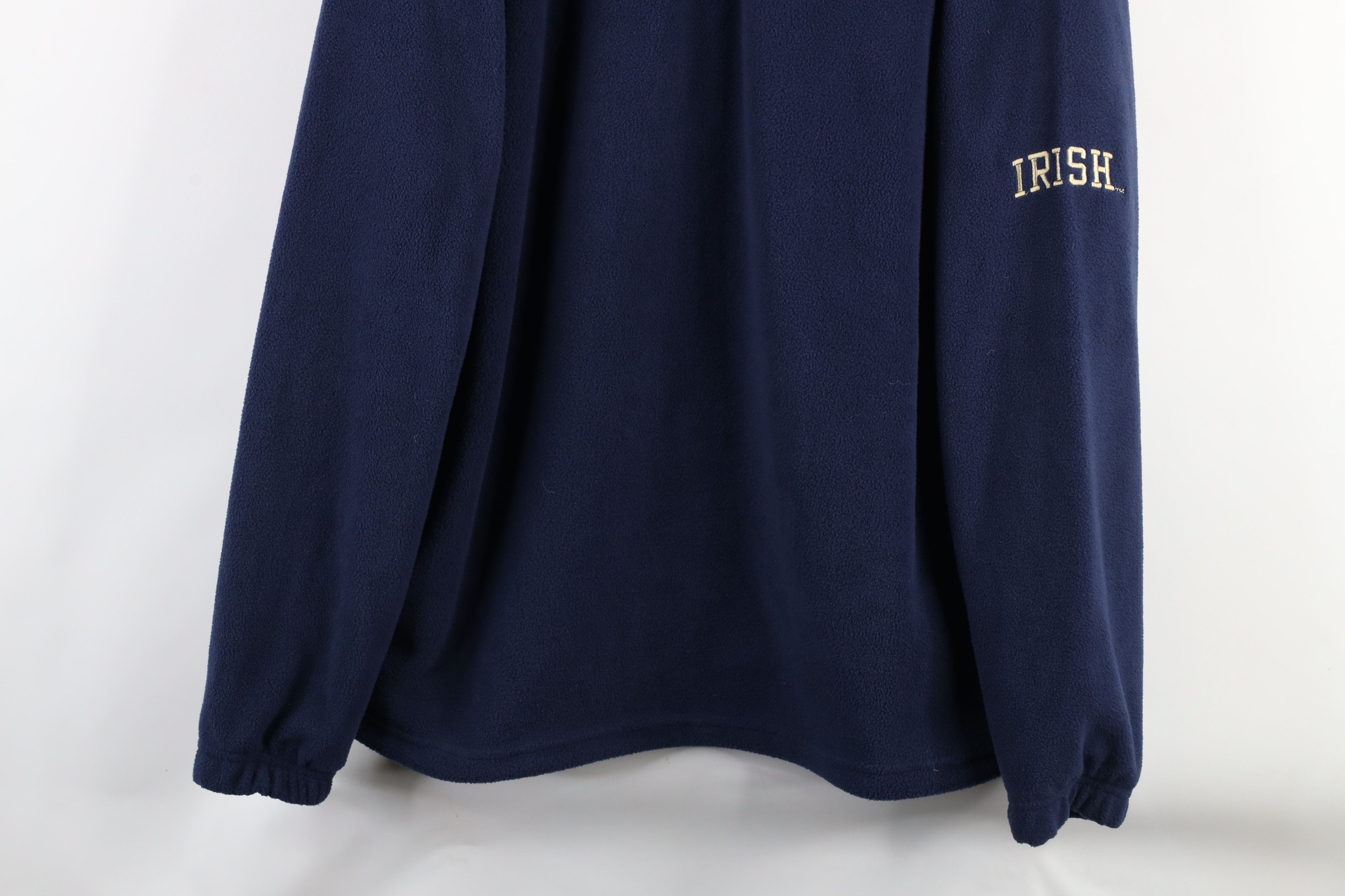 Vintage Vintage Notre Dame University Half Zip Fleece Sweater Blue Size US M / EU 48-50 / 2 - 3 Thumbnail