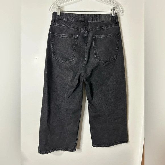 Bershka Bershka Black Capri Straight Leg Jeans Size 28" / US 6 / IT 42 - 2 Thumbnail