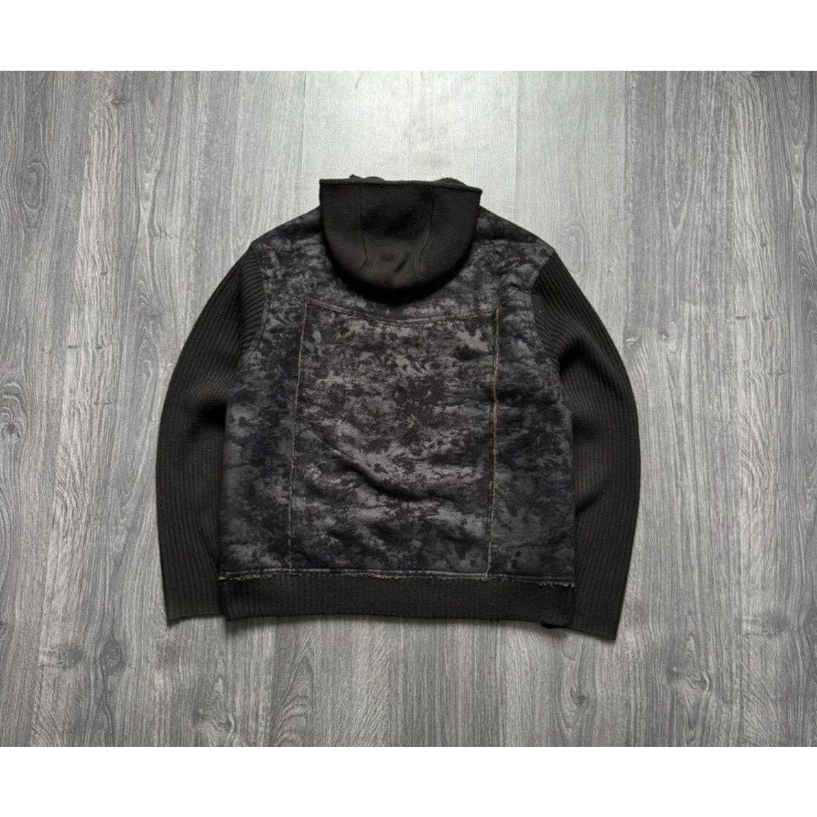 Japanese Brand × Vintage Y2K Avantgarde Zip Washed Sherpa Hoodie Balenciaga Style Size US XL / EU 56 / 4 - 6 Thumbnail