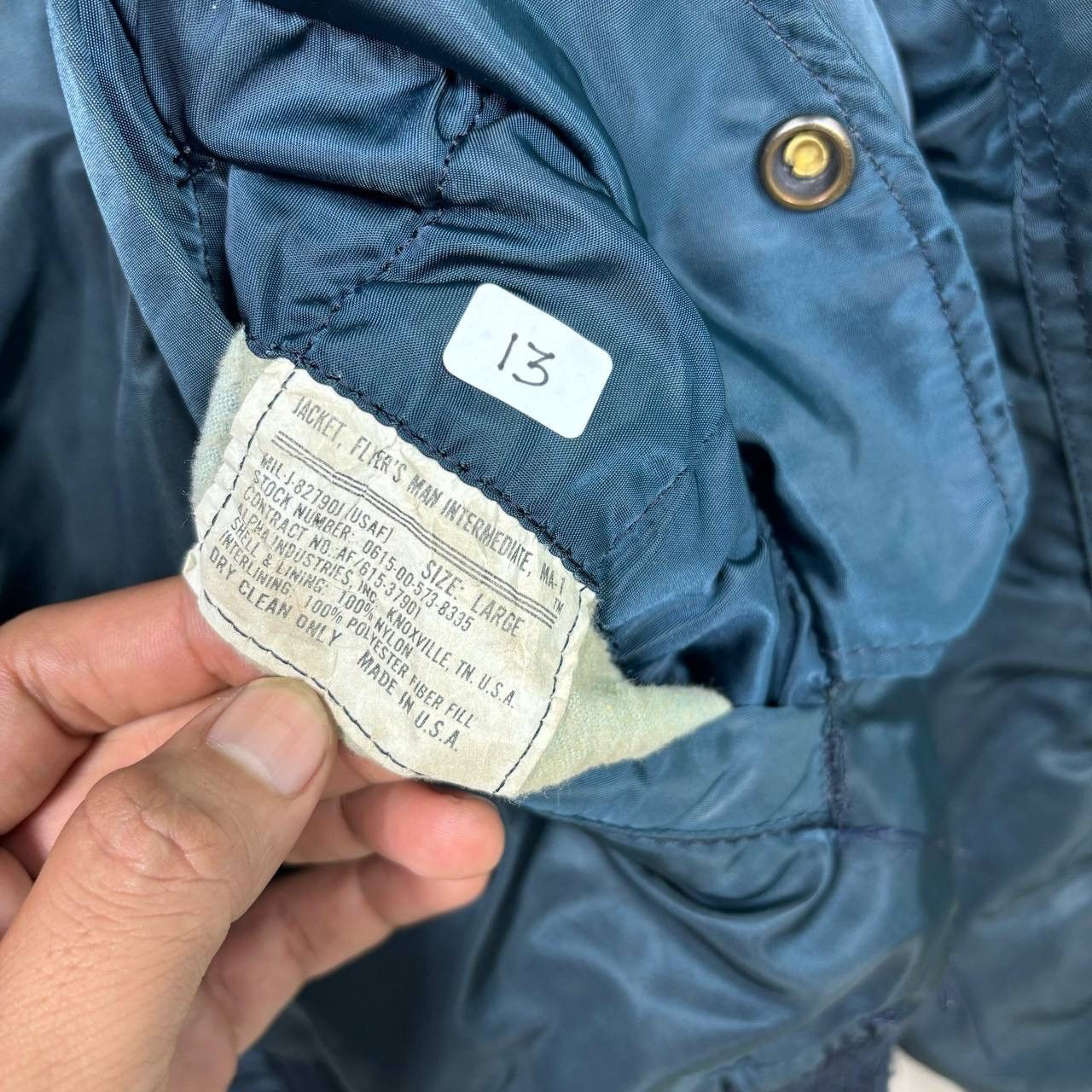 Alpha Industries VTG Alpha Industries MA-1 Bomber Flight Jacket Large USA Size US L / EU 52-54 / 3 - 7 Thumbnail