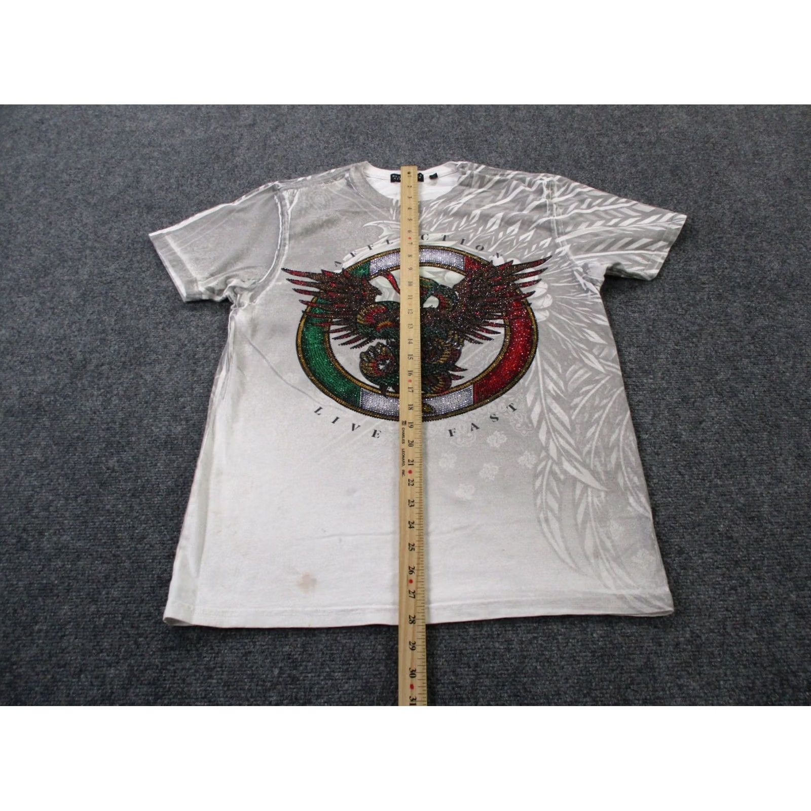 Affliction Affliction Black Label Shirt Men M Eagle Snake Graphic Rhinestone Live Fast Y2K Size US M / EU 48-50 / 2 - 3 Thumbnail