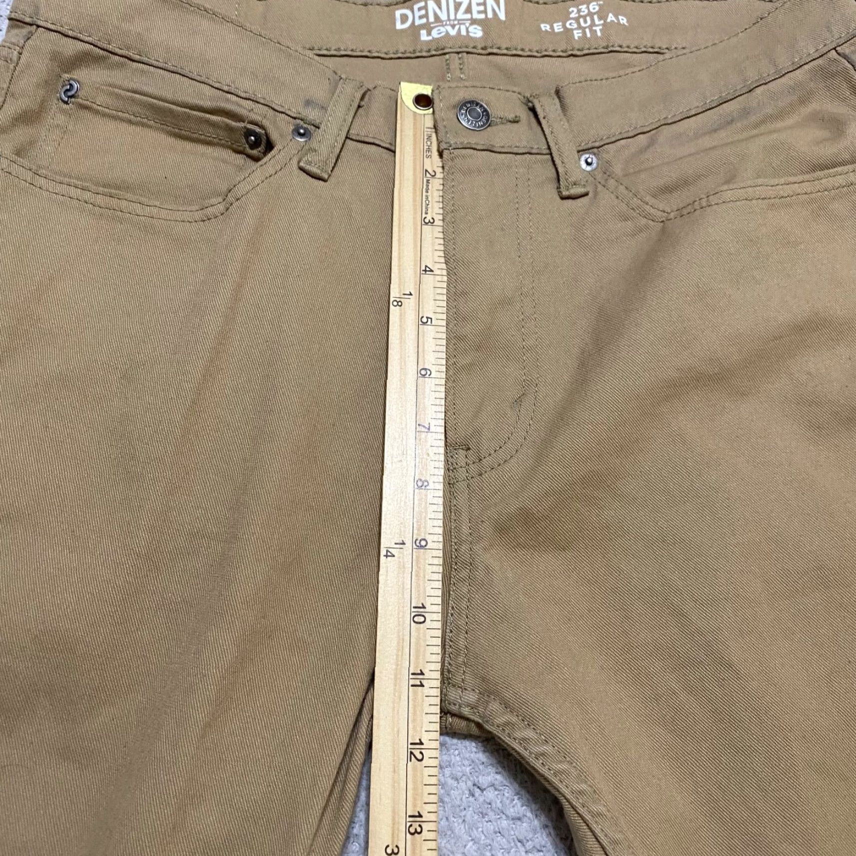 Levi's Levi's Denizen Jeans Mens 34x34 Beige Regular Mid Rise Straight 5-Pocket Cotton Logo Size US 34 / EU 50 - 7 Thumbnail