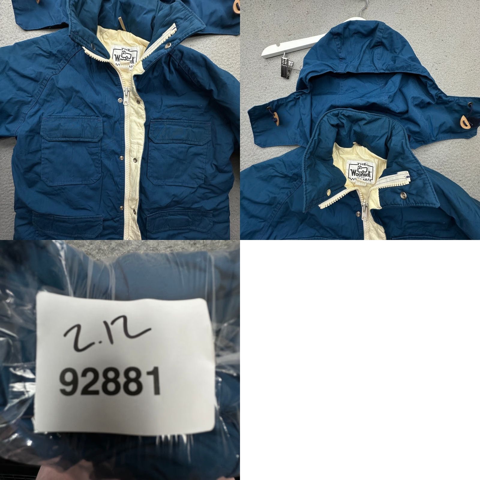 Vintage VINTAGE Woolrich Parka Hooded Jacket Womens Large Blue Pockets Jacket Coffin Long 90s 80s Mens Girls Womens Size L / US 10 / IT 46 - 9 Thumbnail