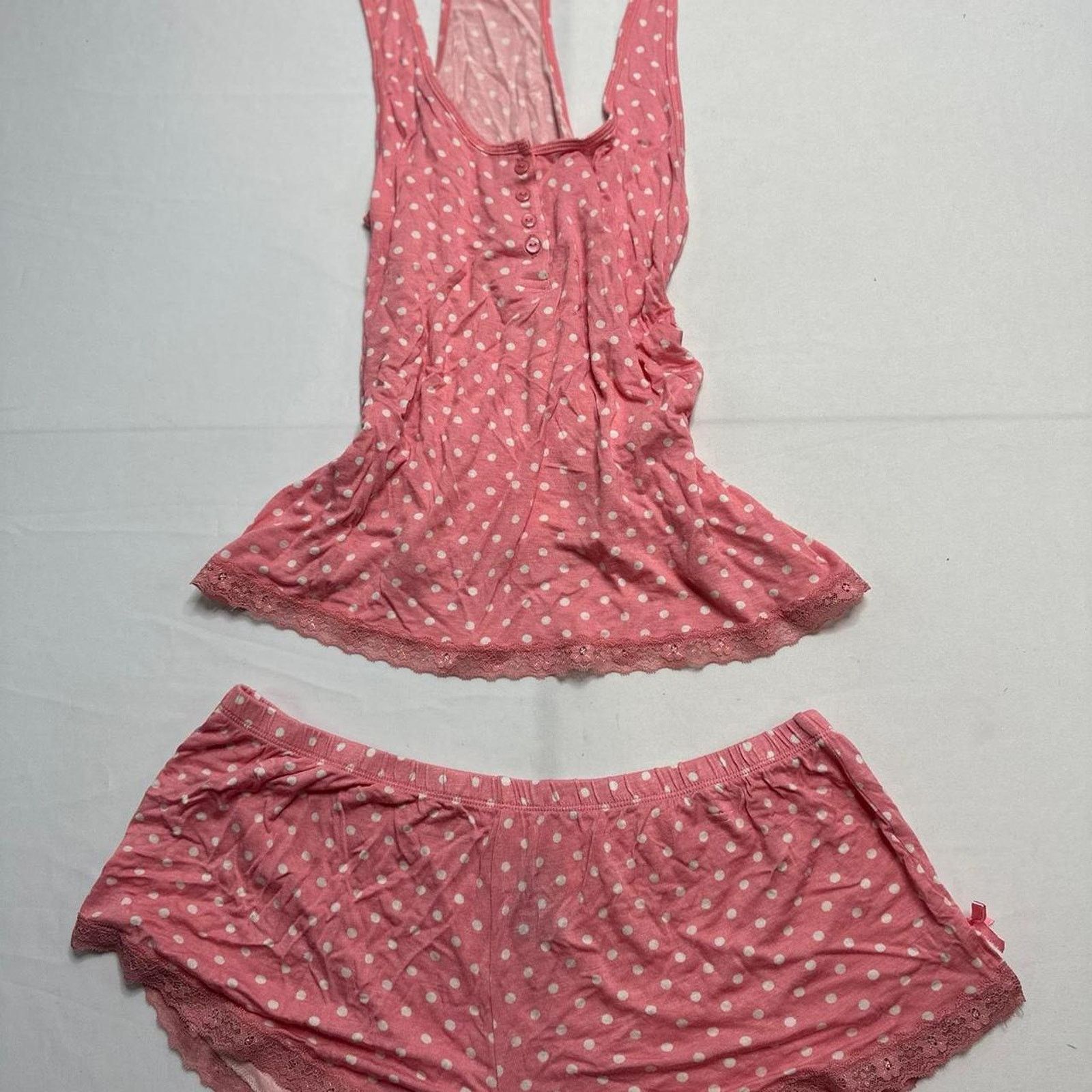 Velvet Velvet Kitten Size Large PJ Polka Dot Pink Bow Set Size ONE SIZE - 2 Thumbnail