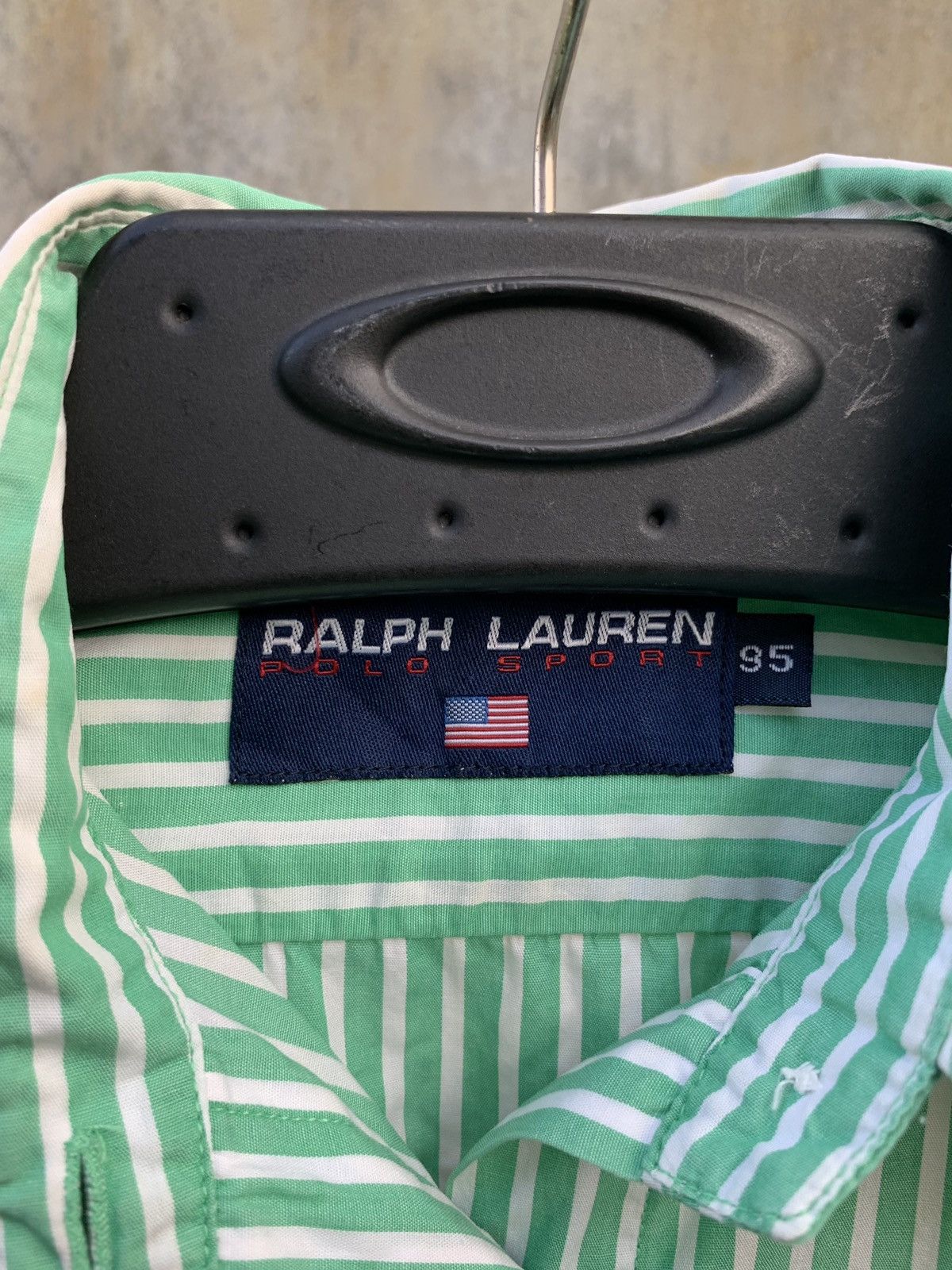 Polo Ralph Lauren × Vintage Vintage Polo Sport Ralph Lauren Green Stripes Shirts Size XL / US 12-14 / IT 48-50 - 6 Thumbnail