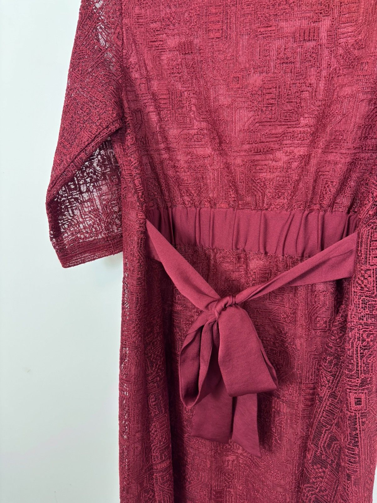 Cop Copine Cop Copine Paris Hamal NWT Red Overlay Dress Textured Belted Size S / US 4 / IT 40 - 18 Thumbnail