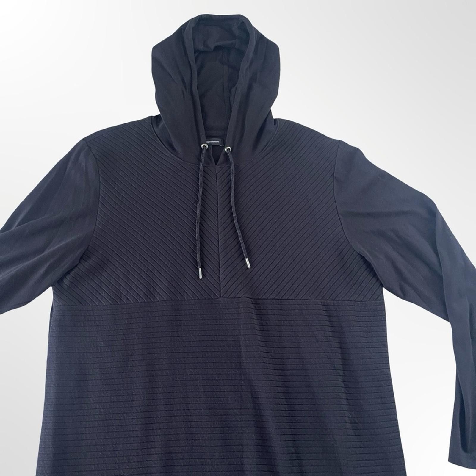 Other NWOT INC Black Hooded Long Sleeve Top in size L Size ONE SIZE - 4 Thumbnail
