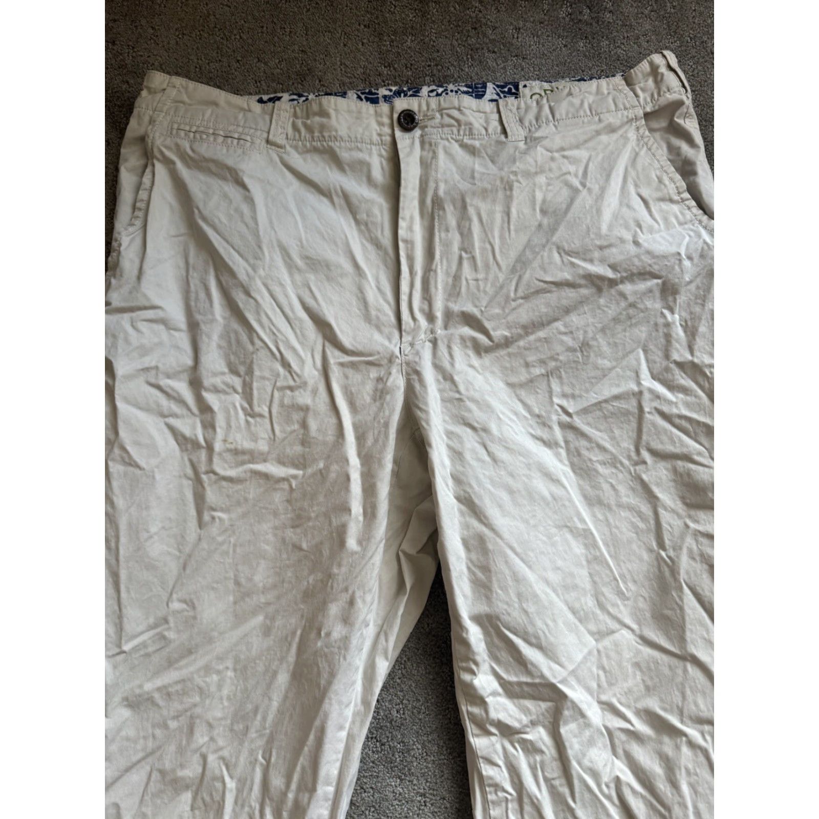 Orvis Orvis Pants Mens 36x28 Beige Flat Front Chino 5-Pocket Lightweight Breathable Casual Business Travel Regular Nylon Spandex Size US 36 / EU 52 - 2 Thumbnail