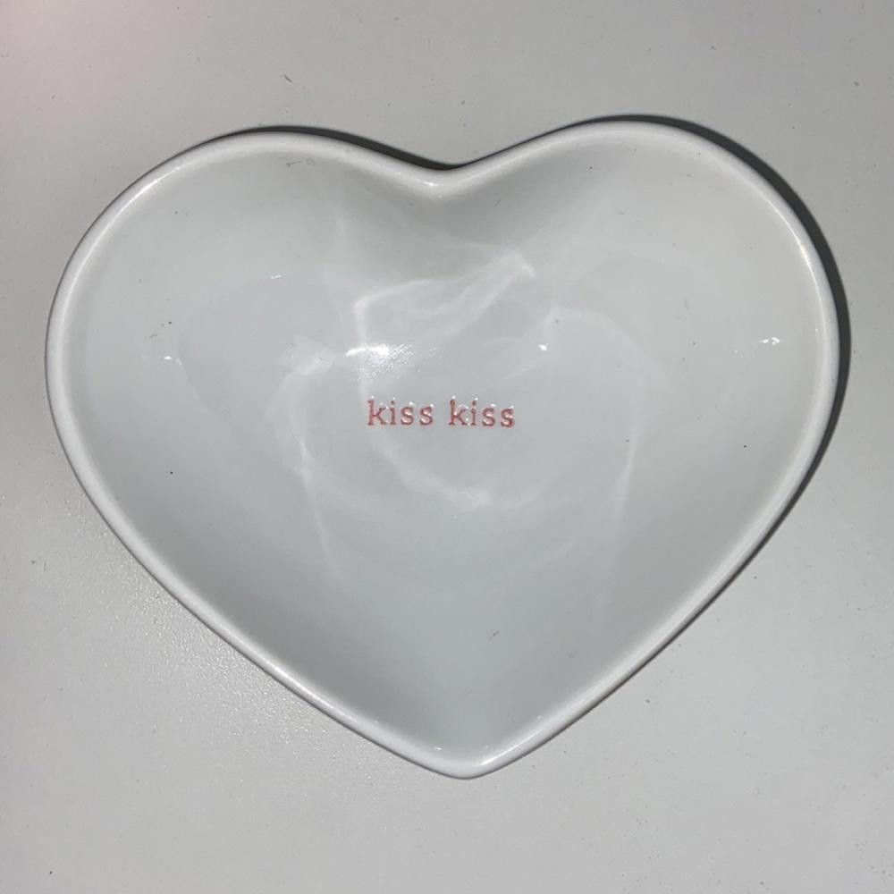 Designer Heart Shaped Ceramic Bowls Set of 2 Size ONE SIZE - 2 Thumbnail