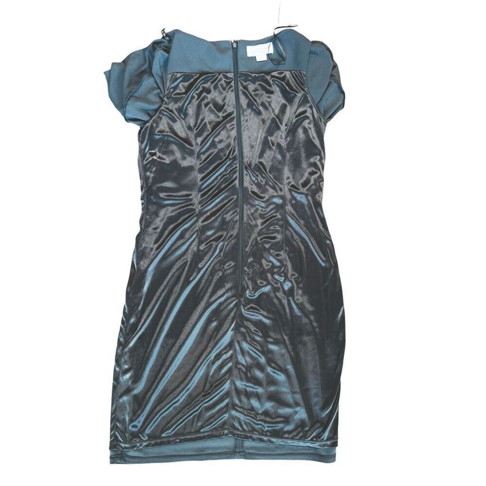 Jessica Simpson Jessica Simpson Grey Crepe Flutter Sleeves Dress MEDIUM NWT Size M / US 6-8 / IT 42-44 - 6 Thumbnail