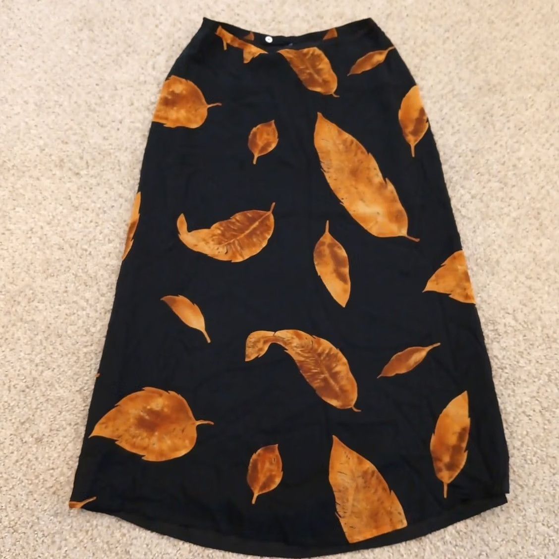 Vintage Vantana Skirt Maxi Long Silk Lined Black Floral 12 Women's Regular Size 12 Maxi Skirt Womens Size 34" / US 12 / IT 48 - 2 Thumbnail