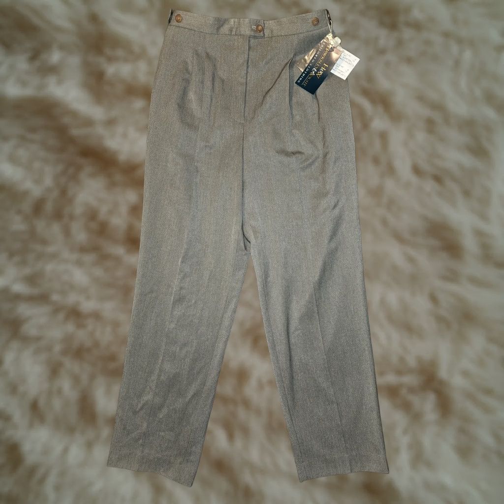 Vintage VINTAGE Hawksley & Wight Pleated Pants Women 12P Adjustable Waist Taupe USA Dress Pants Womens Size 34" / US 12 / IT 48 - 1 Thumbnail