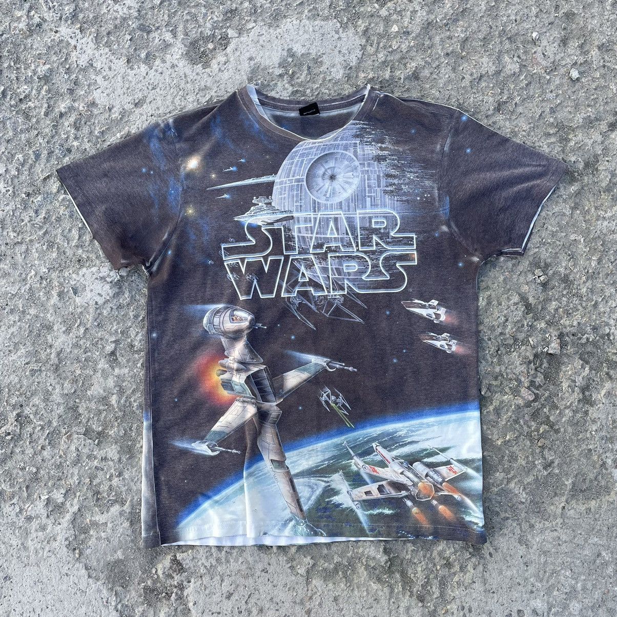 Star Wars × Vintage Vintage T-shirts Star Wars Overprint Style USA 00s Y2K Size US L / EU 52-54 / 3 - 1 Thumbnail