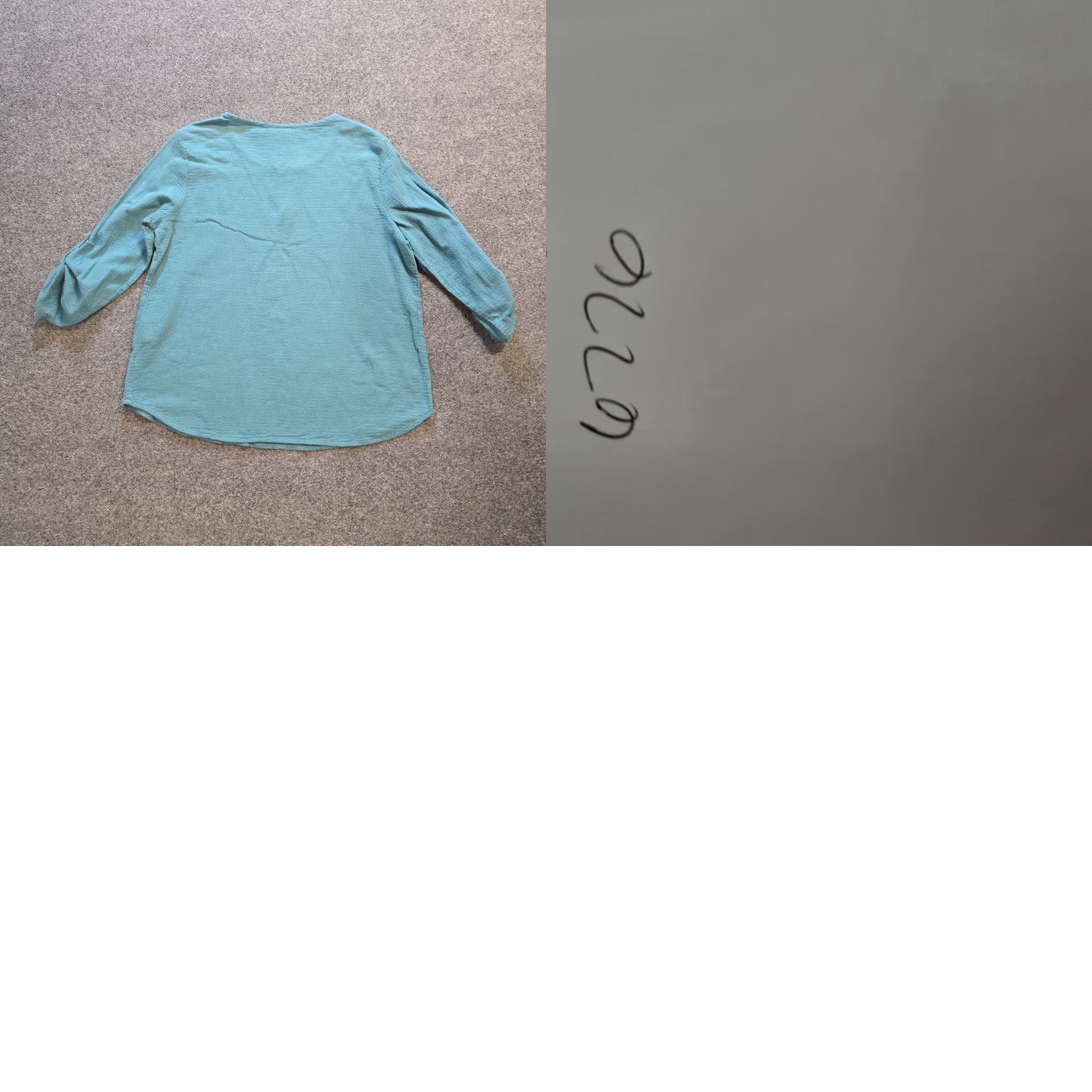 Alife Focus Casual Life Top Womens 3/4 Sleeve Green Textured Blouse Shirt M Size M / US 6-8 / IT 42-44 - 8 Thumbnail