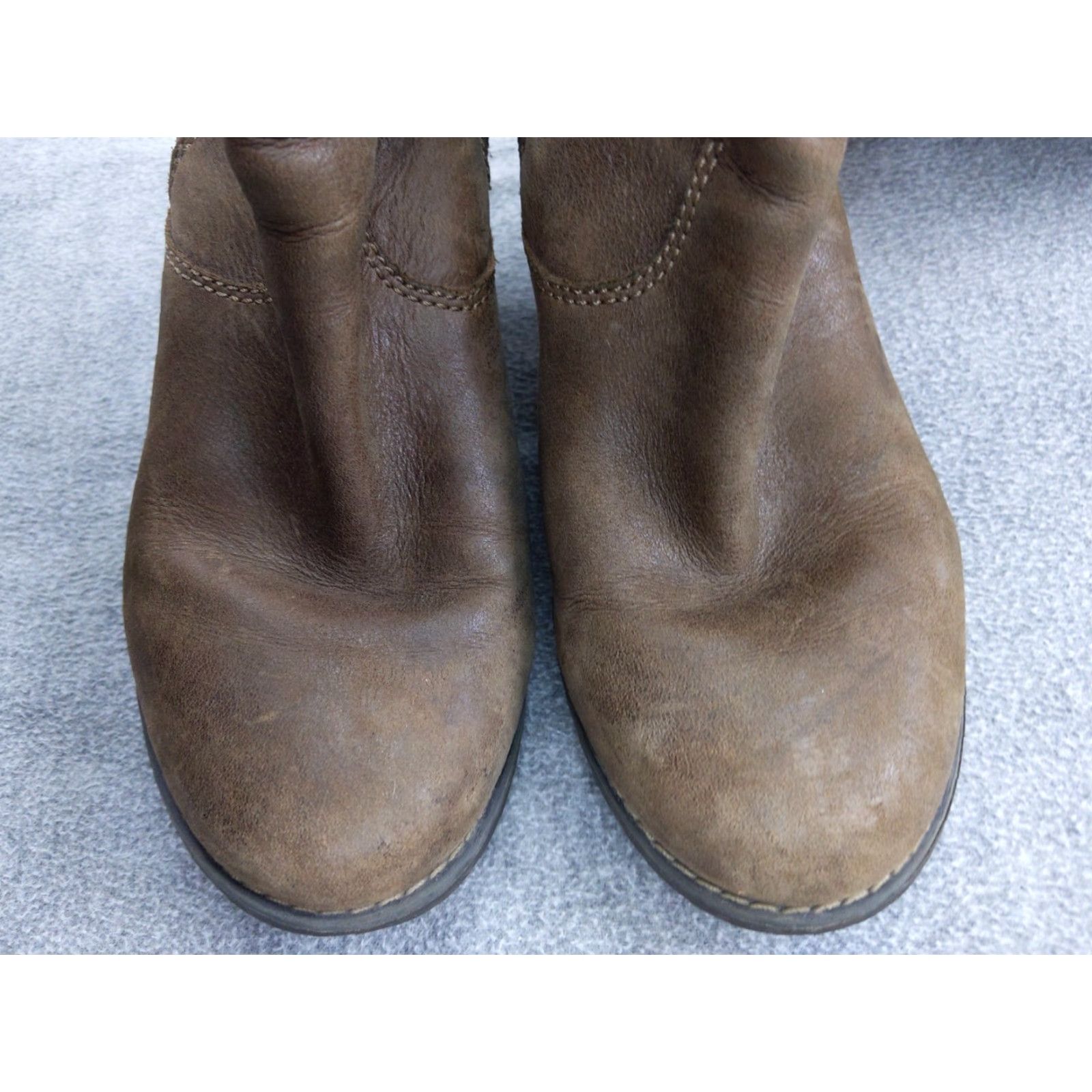 Clarks Clarks Boots Womens Size 7.5 Brown Leather Suede Tall Zip Heeled Stacked Heel Riding Boot Kansas? Size US 8 / IT 38 - 3 Thumbnail