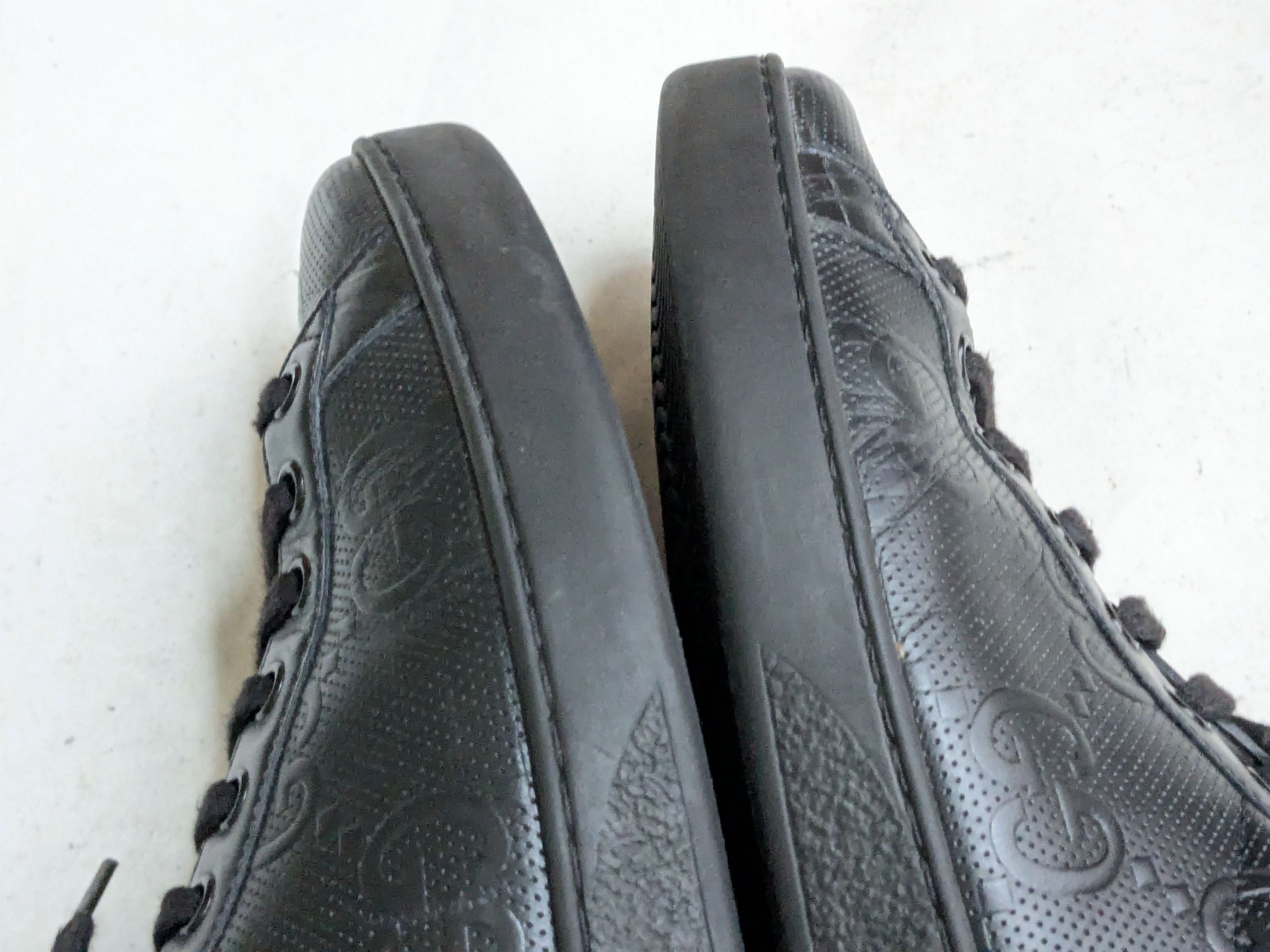 Gucci Gucci Ace Sneakers 8.5 Black Leather Monogram GG Logo Size US 8.5 / EU 41-42 - 9 Thumbnail