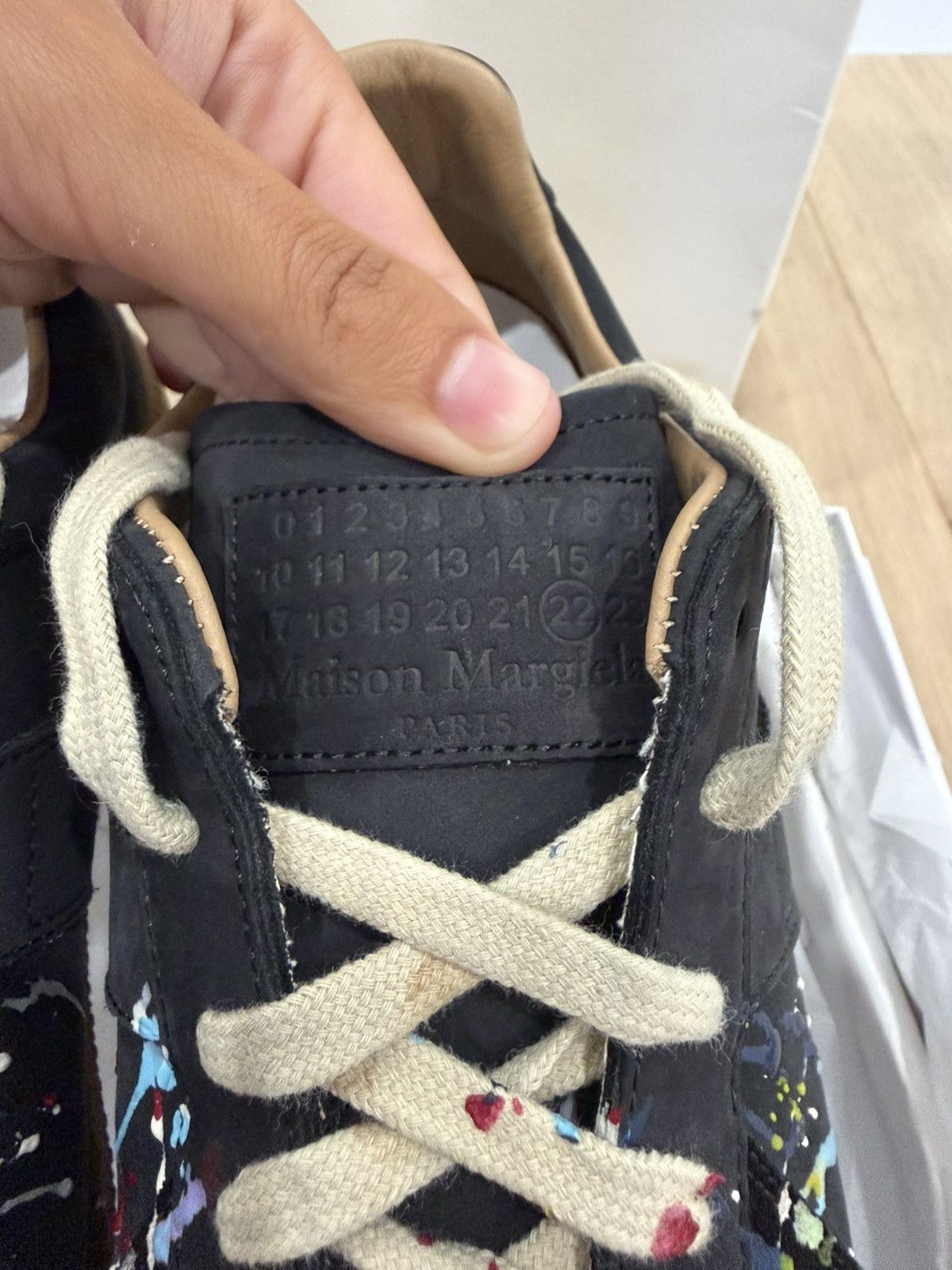 Maison Margiela Maison Margiela GAT Replica Black Paint Splatter Size US 9 / EU 42 - 5 Thumbnail