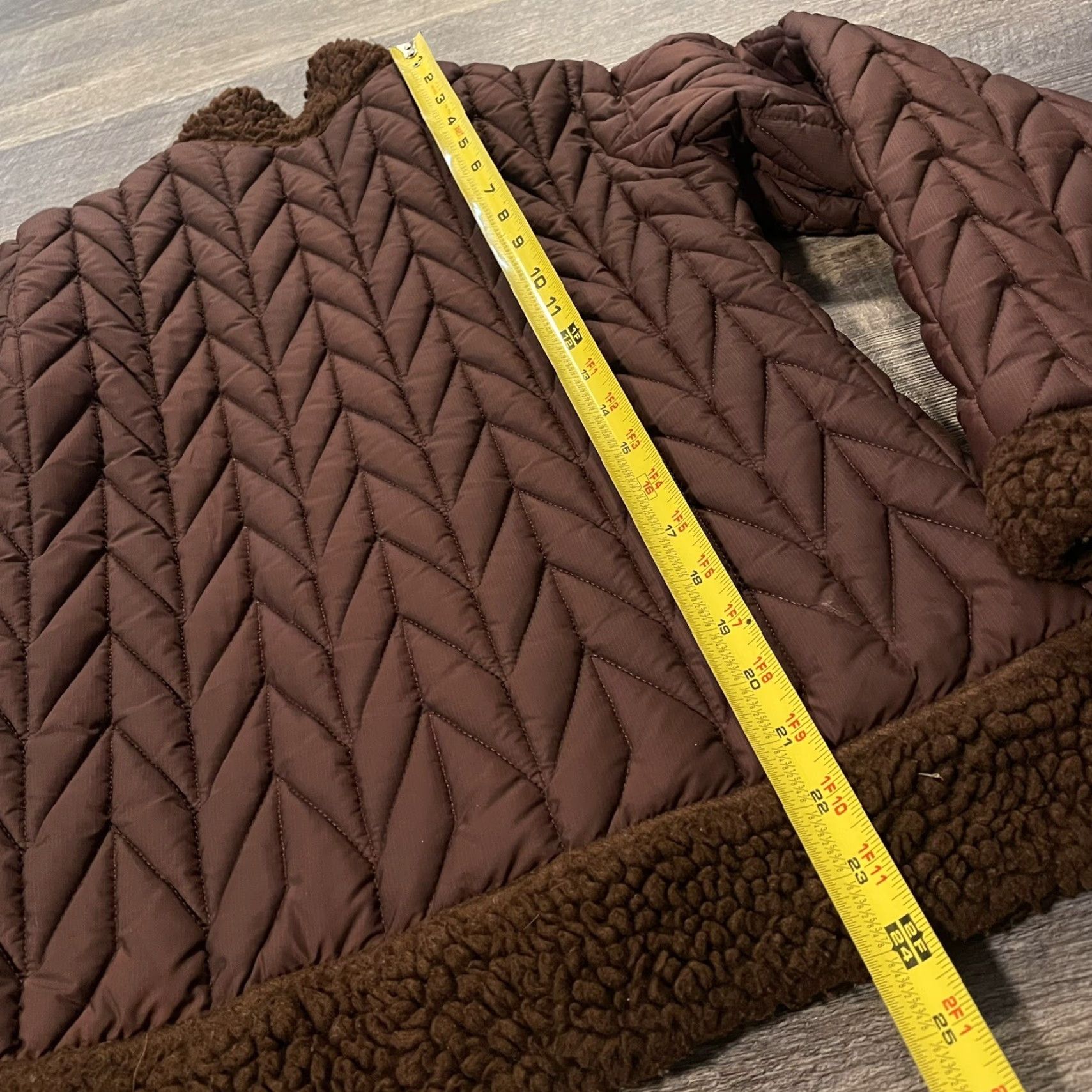 Patagonia VINTAGE Patagonia Quilted Jacket Sherpa Trim Jacket Burgundy Brown USA Made Size S / US 4 / IT 40 - 7 Thumbnail