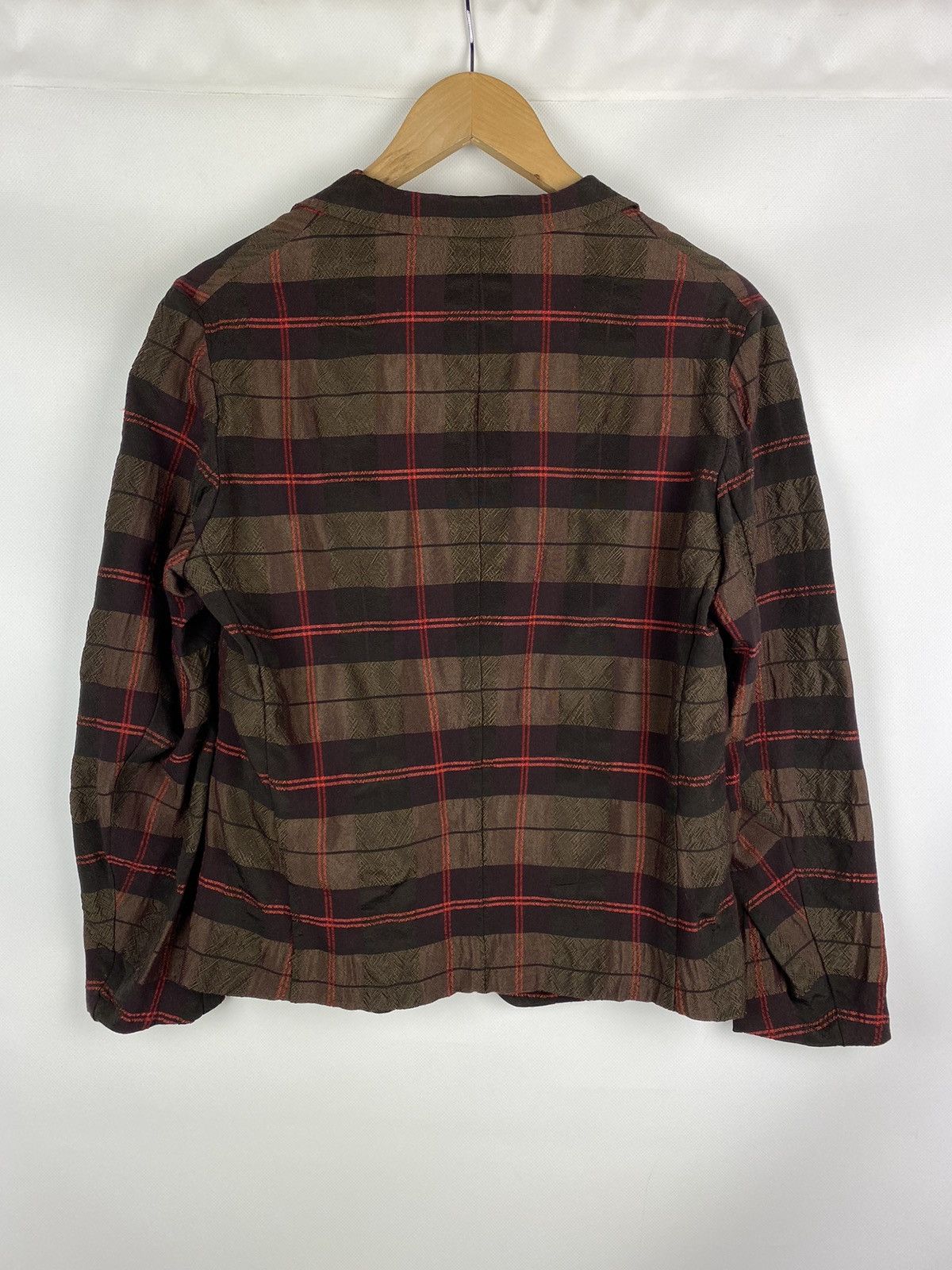 Yohji Yamamoto Rare Y’s Yohji Yamamoto checked Japanese blazer jacket Size L / US 10 / IT 46 - 15 Thumbnail