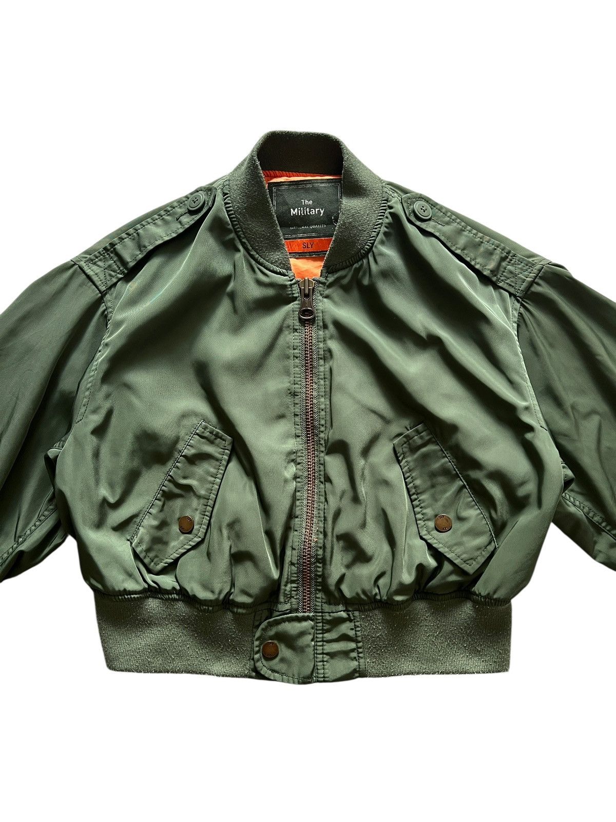 Japanese Brand 2000s SLY Military Cropped Bomber Jacket Size S / US 4 / IT 40 - 5 Thumbnail