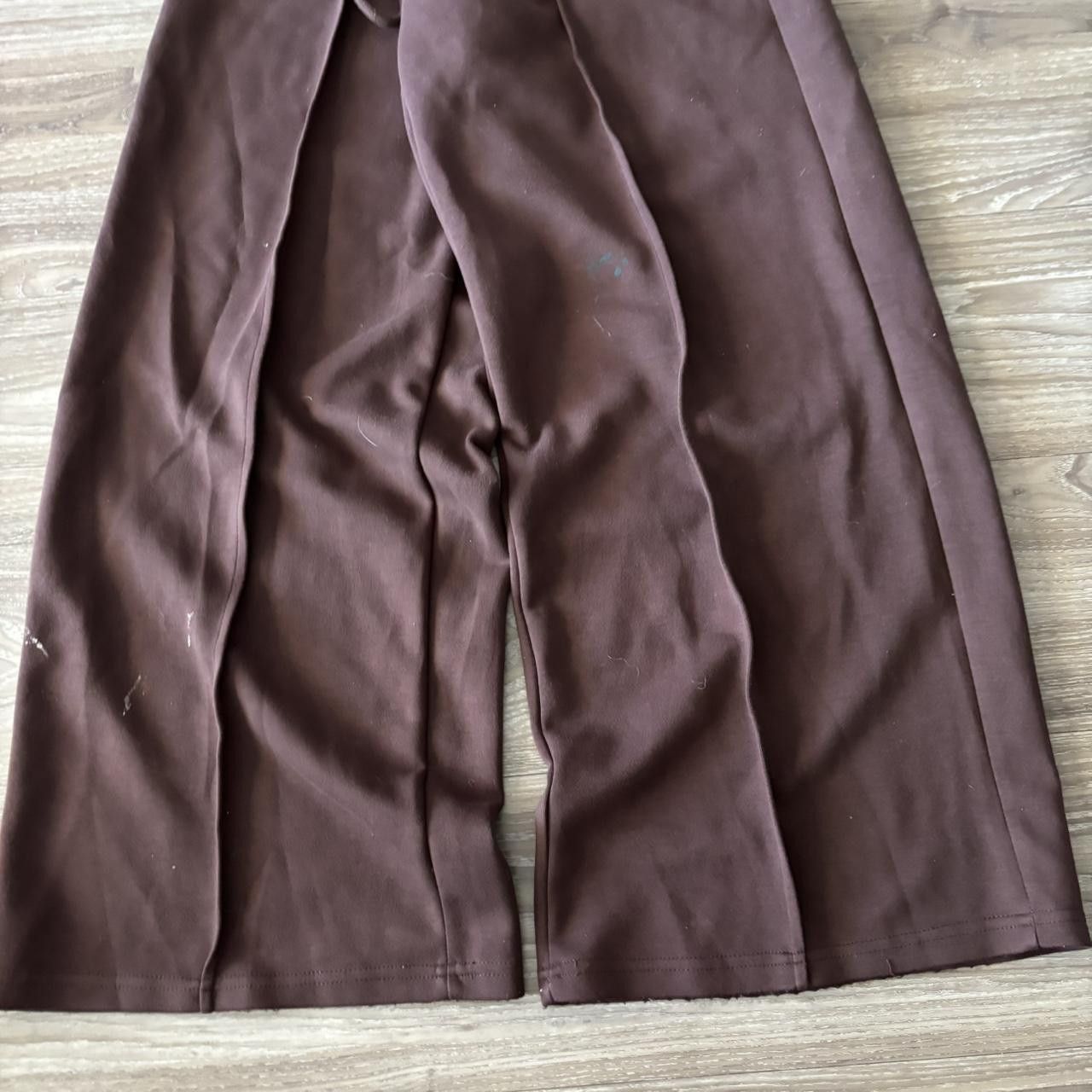 Japanese Brand Crazy Vintage Y2K/2000s Baggy Brown Wide Leg Loose Fit Sweatpants! Fits L Size US 32 / EU 48 - 5 Thumbnail
