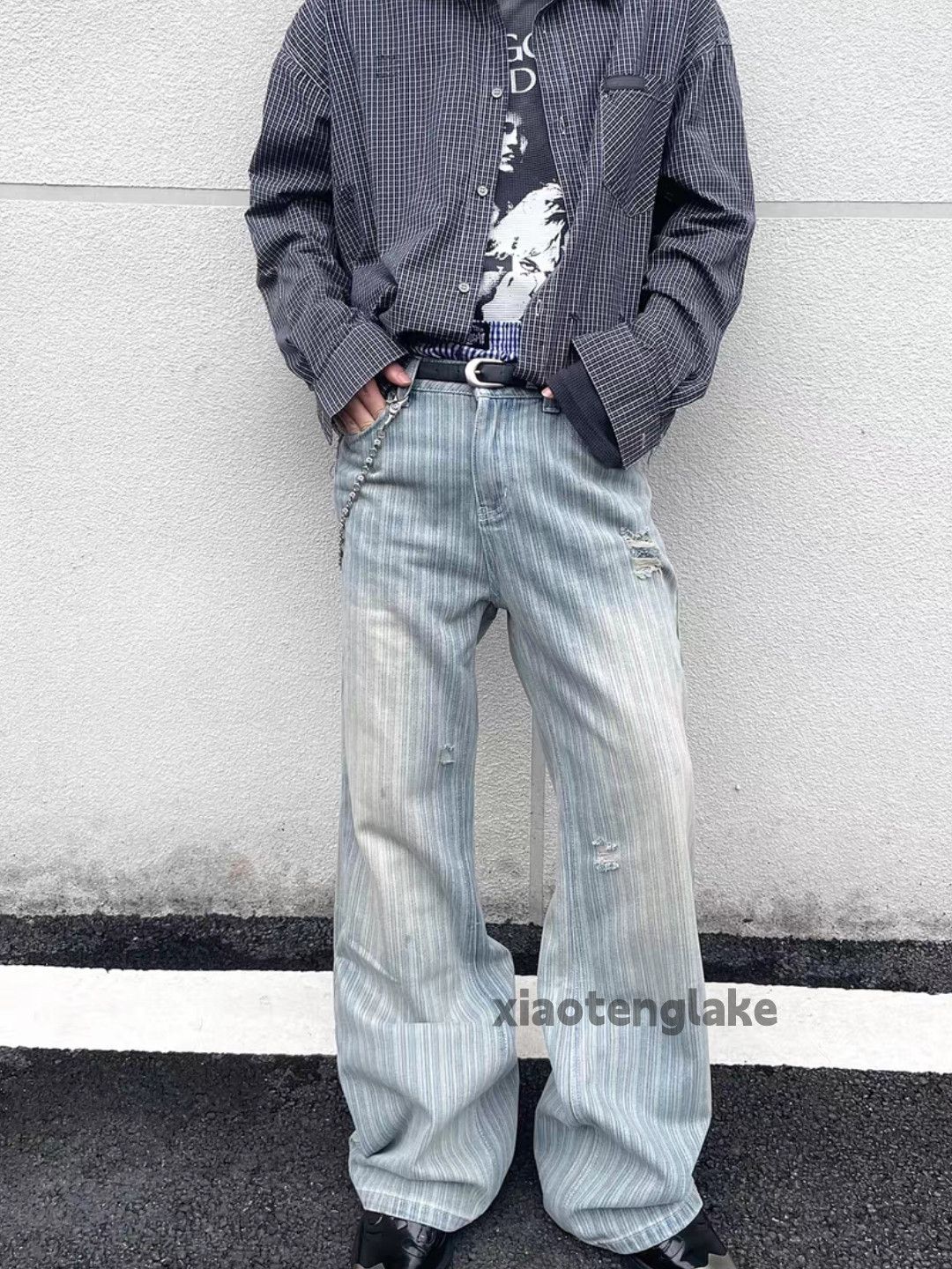 Japanese Brand Outdoor utility punk yuppie grunge ripped work jeans Size US 30 / EU 46 - 7 Thumbnail