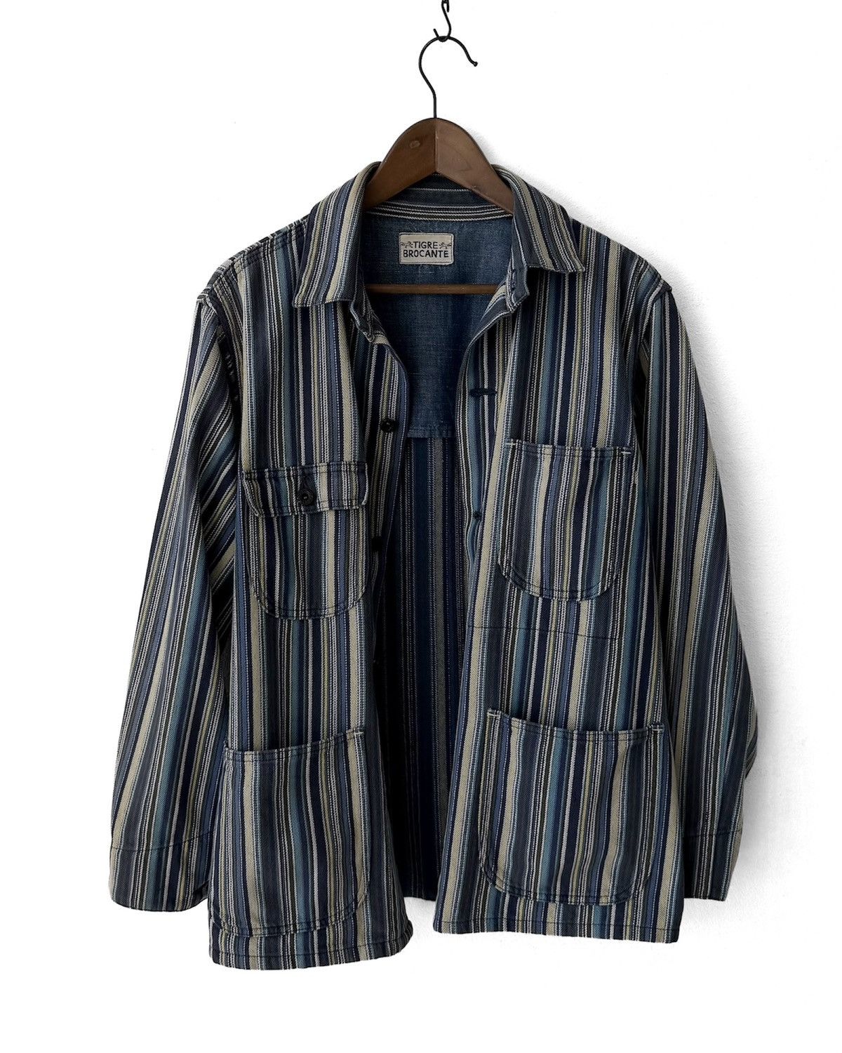 TIGRE BROCANTE TIGRE BROCANTE CHORE WORKWEAR STRIPE JACKET Size US M / EU 48-50 / 2 - 7 Thumbnail