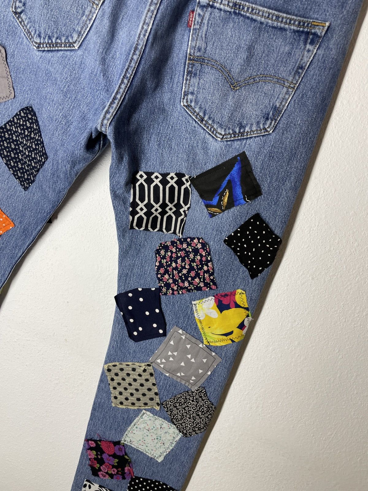 Levi's Levi's 501 custom patchwork denim jeans Size US 32 / EU 48 - 16 Thumbnail