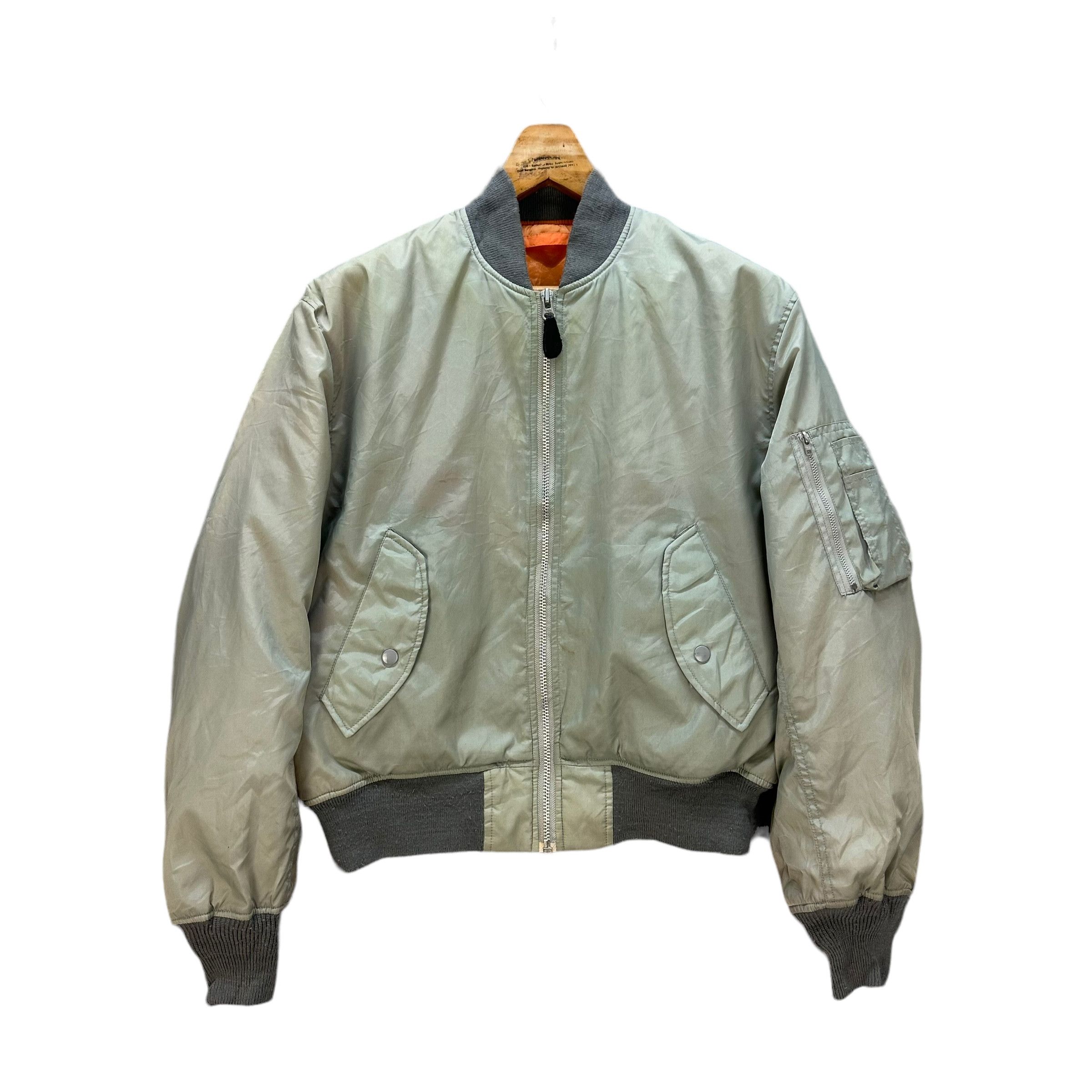 Vintage TRASHED🔥 MIF INDUSTRIES SILVER BOMBER JACKET #9037-50 Size US M / EU 48-50 / 2 - 1 Thumbnail