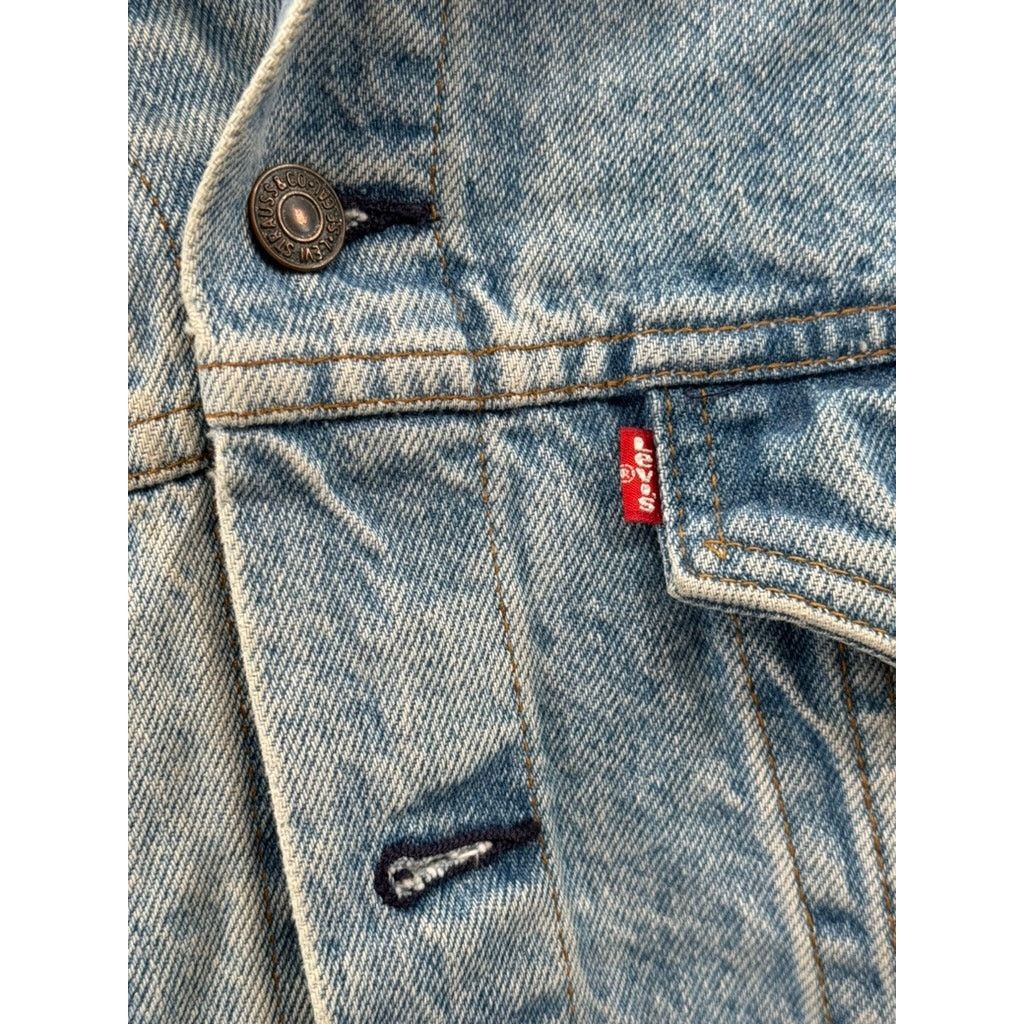 Levi's × Vintage Vintage Levi's Men's Distressed Denim Trucker Jacket Size US L / EU 52-54 / 3 - 5 Thumbnail