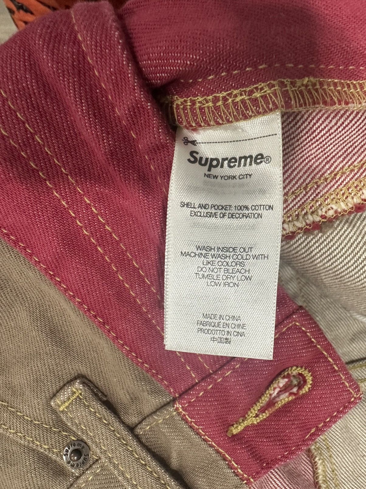 Supreme Supreme Paneled Stripe Baggy Jeans Size US 32 / EU 48 - 5 Thumbnail