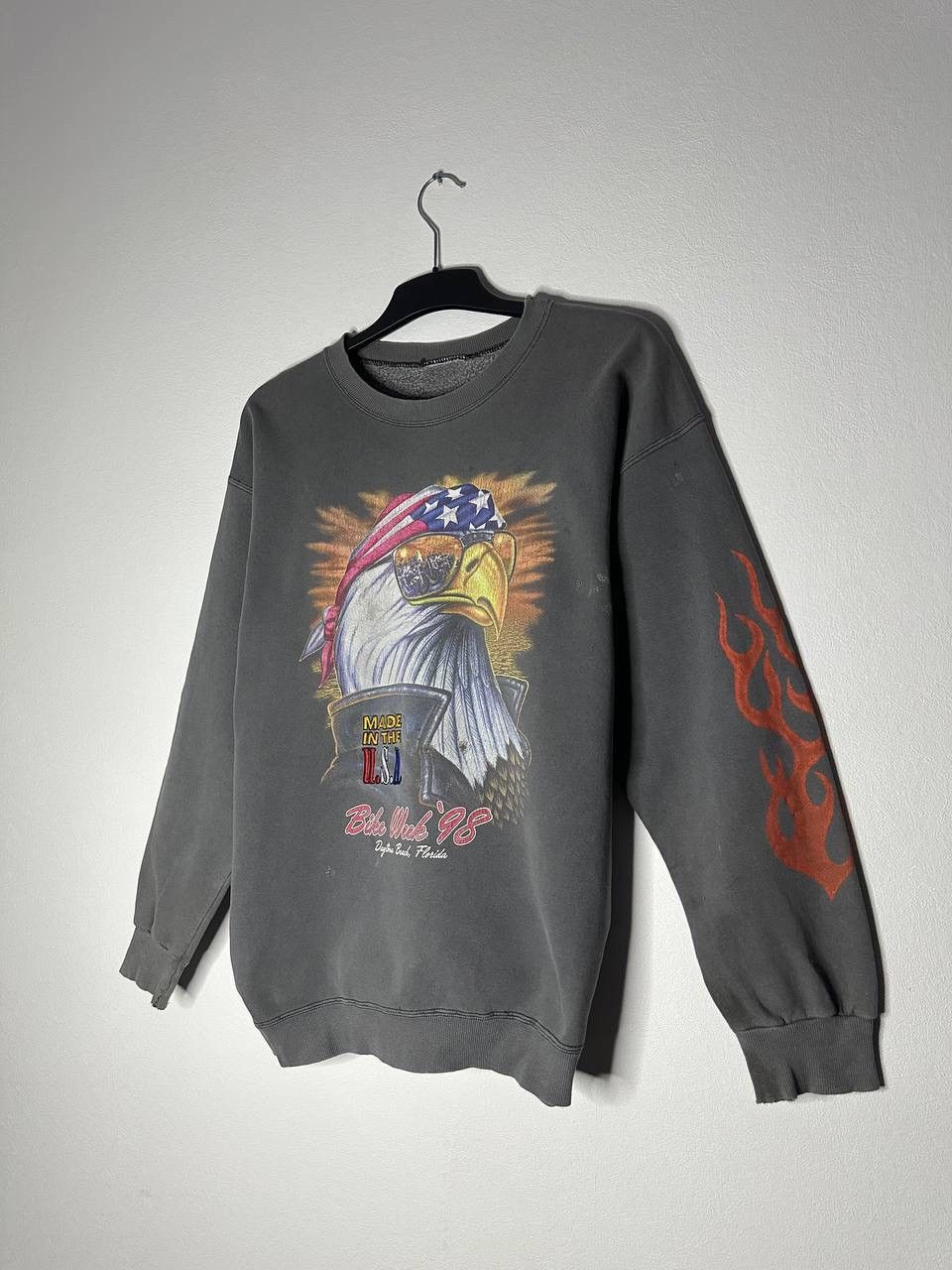 Harley Davidson Vintage Bike Week 98 Eagle MOTO Sweatshirt Daytona USA Y2K Size US L / EU 52-54 / 3 - 1 Thumbnail