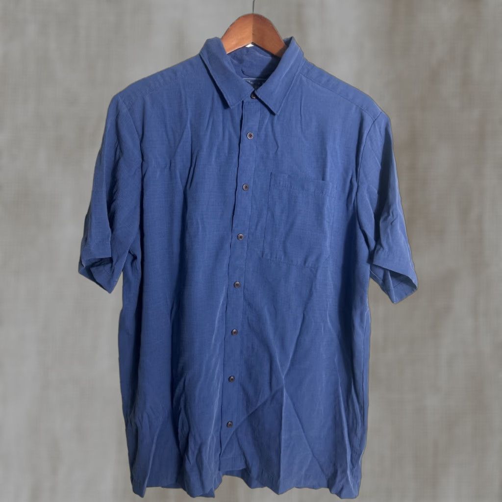 Vintage 511 Tactical Mens M Short Sleeve Button-Up Shirt Blue Modal Snap Button Shirt Size US M / EU 48-50 / 2 - 1 Thumbnail