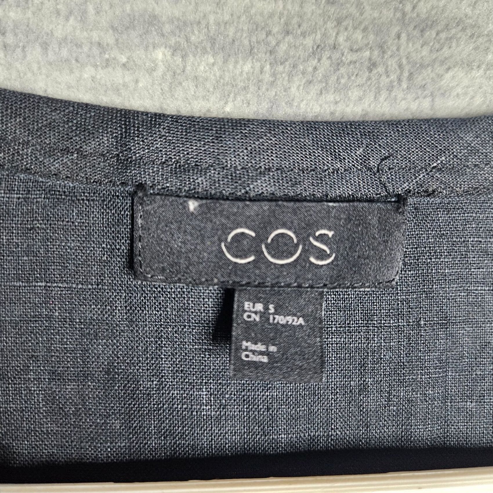 Cos COS Womens Black Oversized Linen Blouse - Size S - Classic Basic Style Size S / US 4 / IT 40 - 3 Thumbnail
