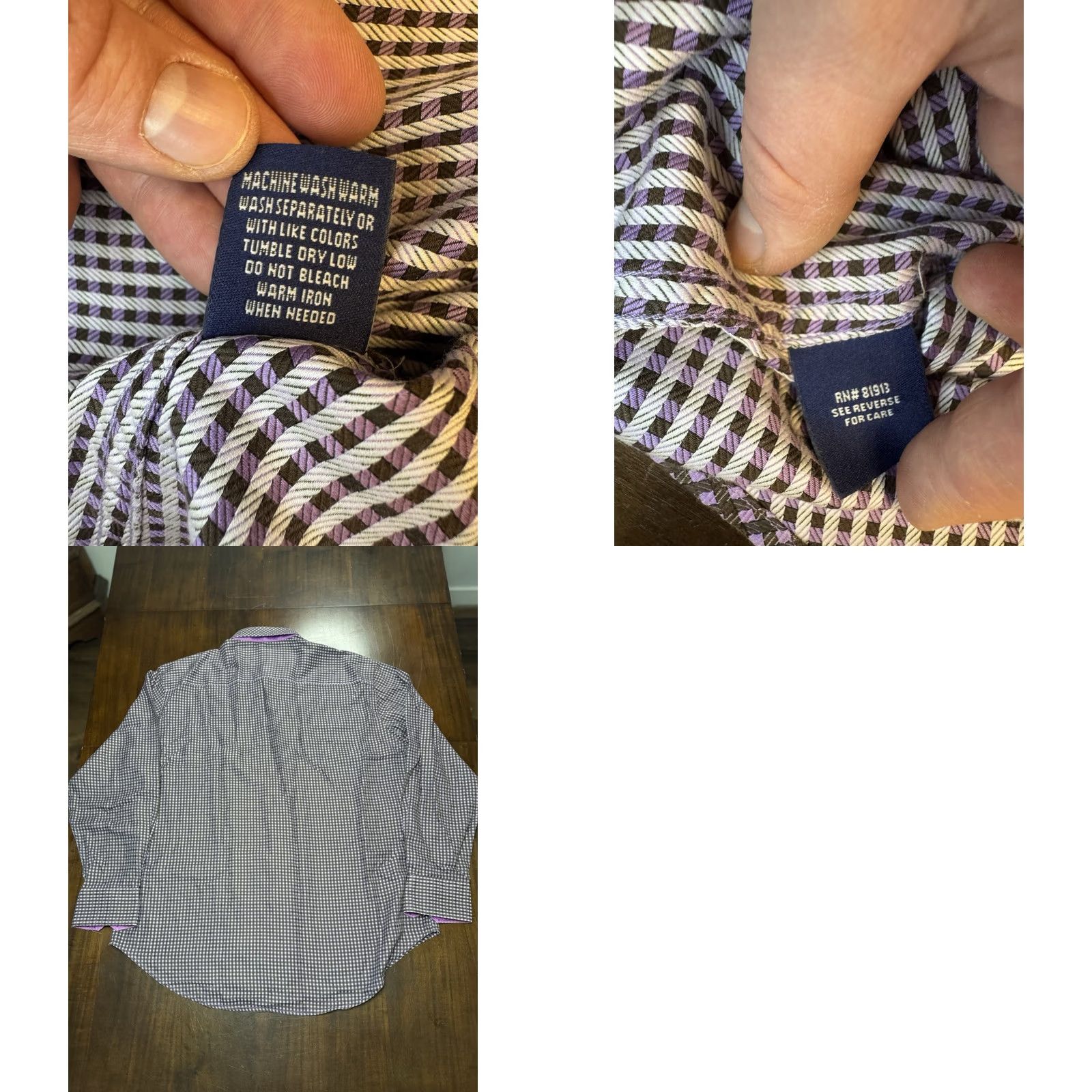 Robert Graham Robert Graham Purple Plaid Button-Down Shirt 2XL Men Long Sleeve Button-Up Casual Formal Business Party/Cocktail Wedding Vintage No Size US XXL / EU 58 / 5 - 8 Thumbnail