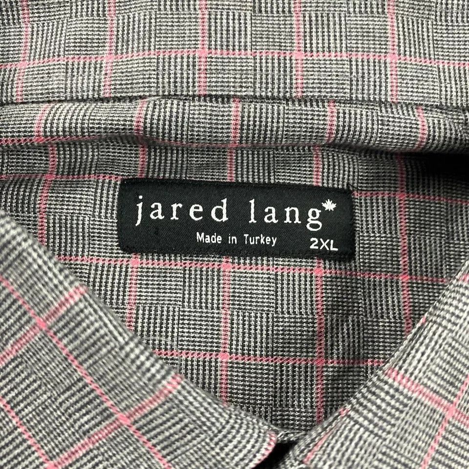 Jared Lang Jared Lang Shirt Mens 2XL Gray Button Up Check Long Sleeve Size US XXL / EU 58 / 5 - 3 Thumbnail