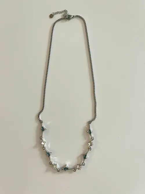 Vintage STEAL! Y2K Japan Blue Crystal Necklace Size ONE SIZE - 4 Thumbnail