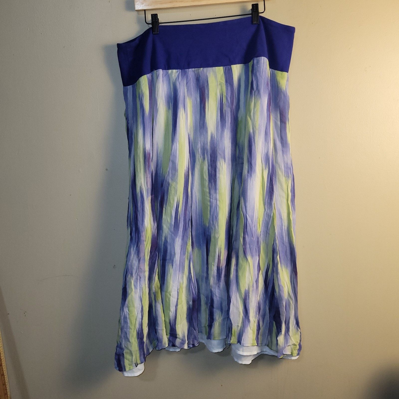 Jones New York JONES NEW YORK SKIRT Silk Maxi Beach Travel Comfort SIZE 2XL Size 38" / US 16 / IT 52 - 6 Thumbnail