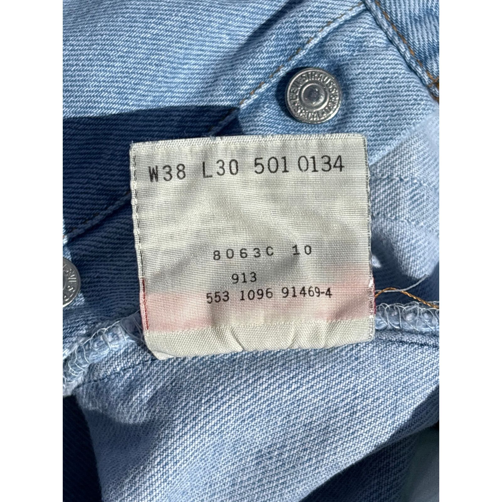 Levi's Vintage 1996 Made in USA Levi’s 501 38x30 R tab 1/10 rare Size US 38 / EU 54 - 3 Thumbnail